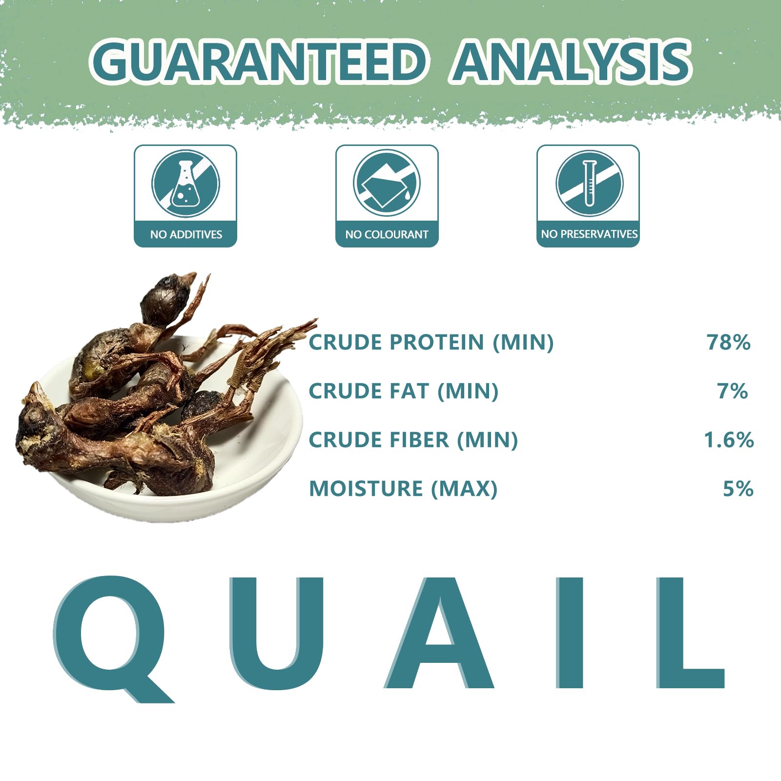 Freeze Dried Little Quail, 4.5 Oz Quail Dogs Cat Treats, Single Ingredient Freeze Dried Cat and Dog Treats Delicious Training Sn