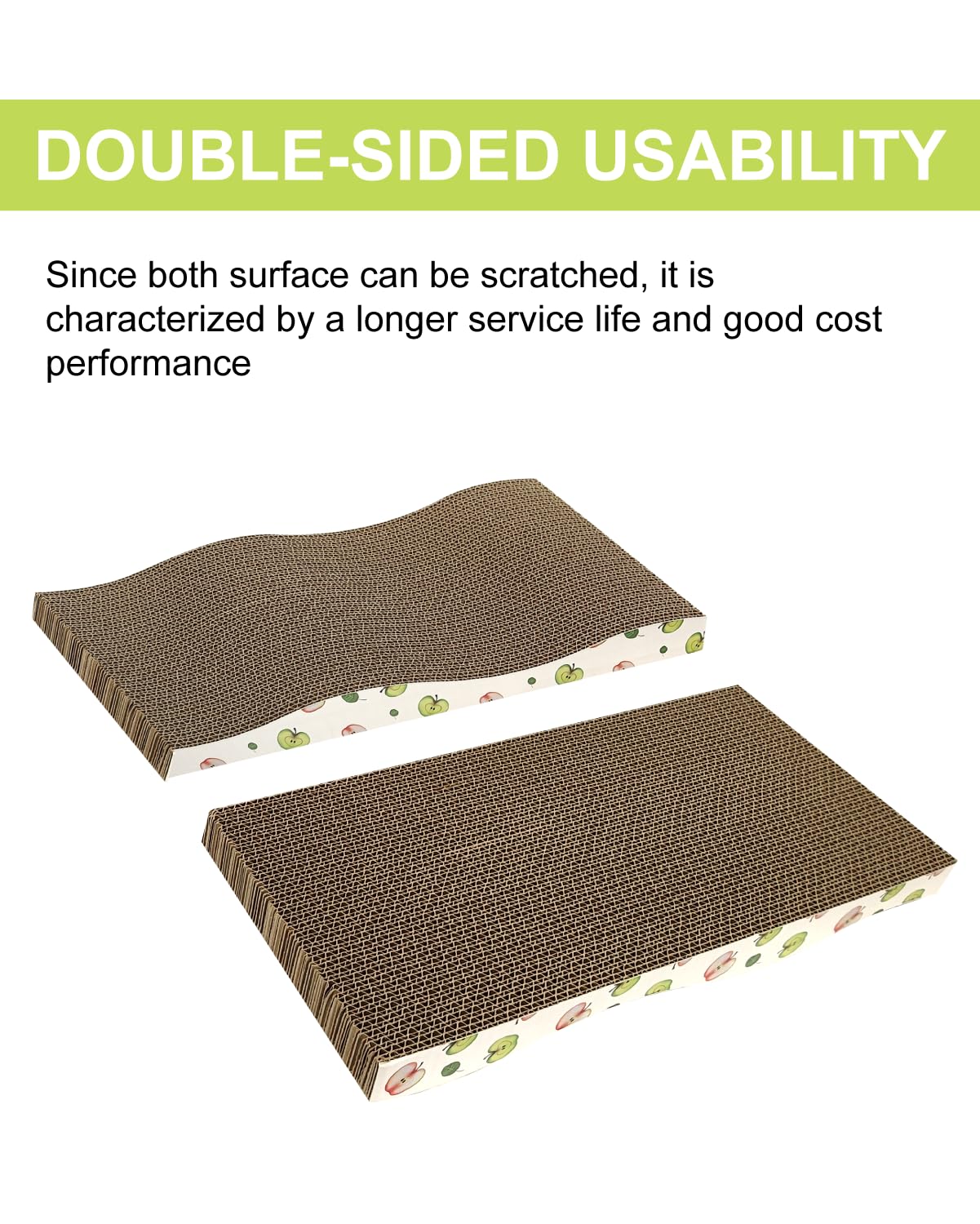 Timhaka Cat Scratching Board, Corrugate Cat Scratcher For Indoor Cats With Catnip, Cat Scratch Pad With Premium Scratch Textures Design, Cardboard Cat Scratcher With Double-Sided Usability (Pack Of 2)