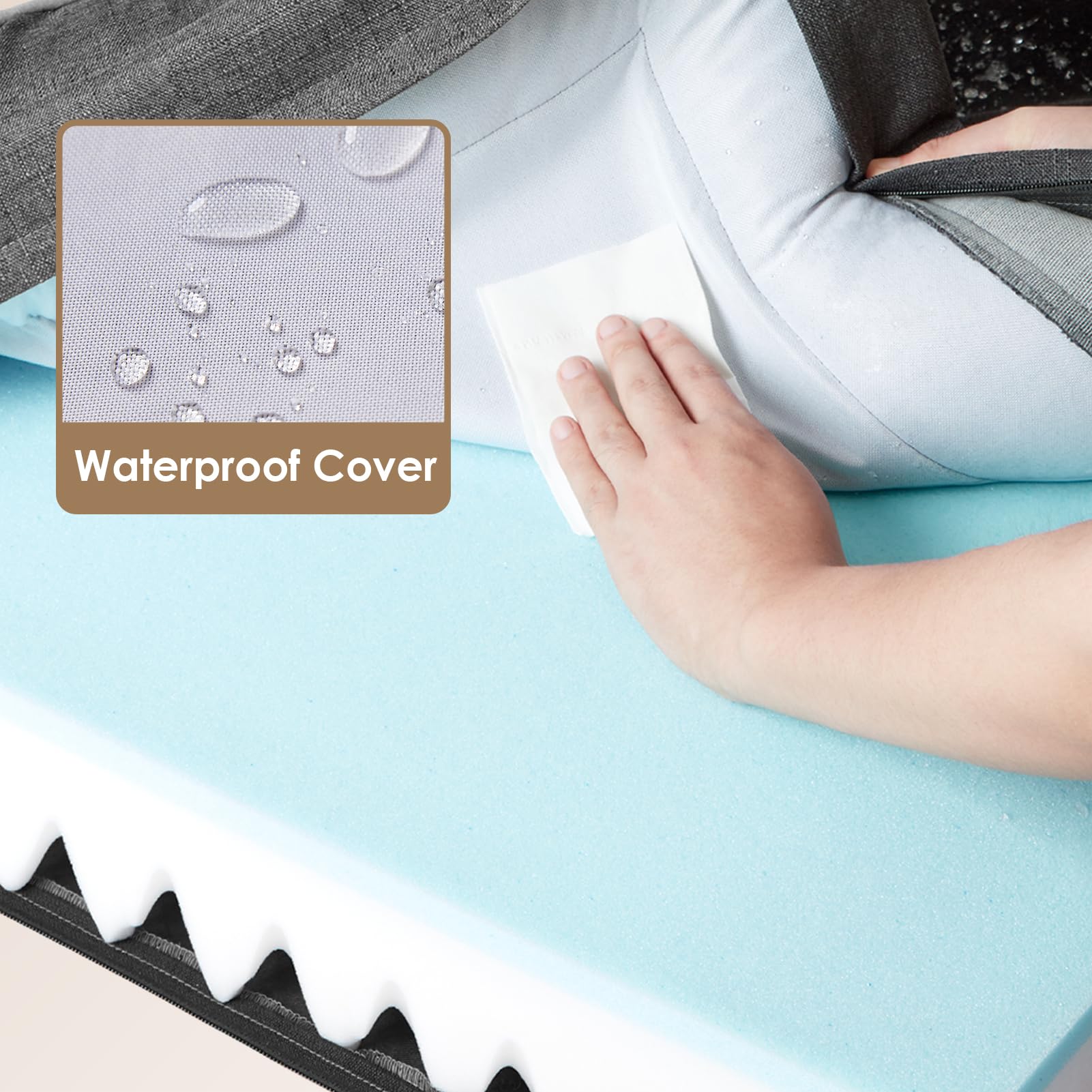 Eheyciga Orthopedic Dog Beds For Large Dogs, Waterproof Memory Foam Large Dog Bed With Sides, Non-Slip Bottom And Egg-Crate Foam