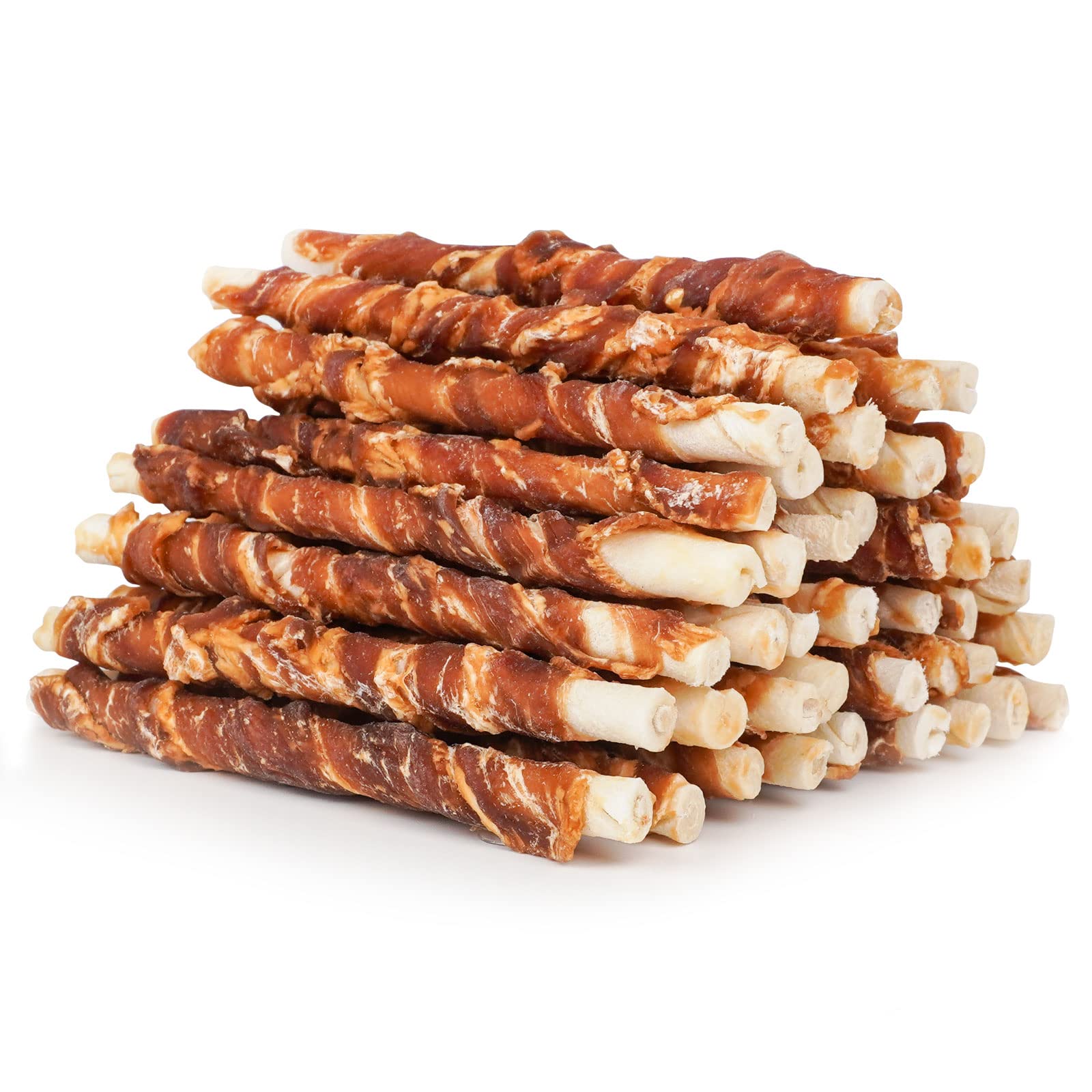 MON2SUN 5 Inch Duck Wrapped Rawhide Dog Treats for Puppy and Small Dogs, Promotes Dental Health, Healthy Snacks 14.11 oz