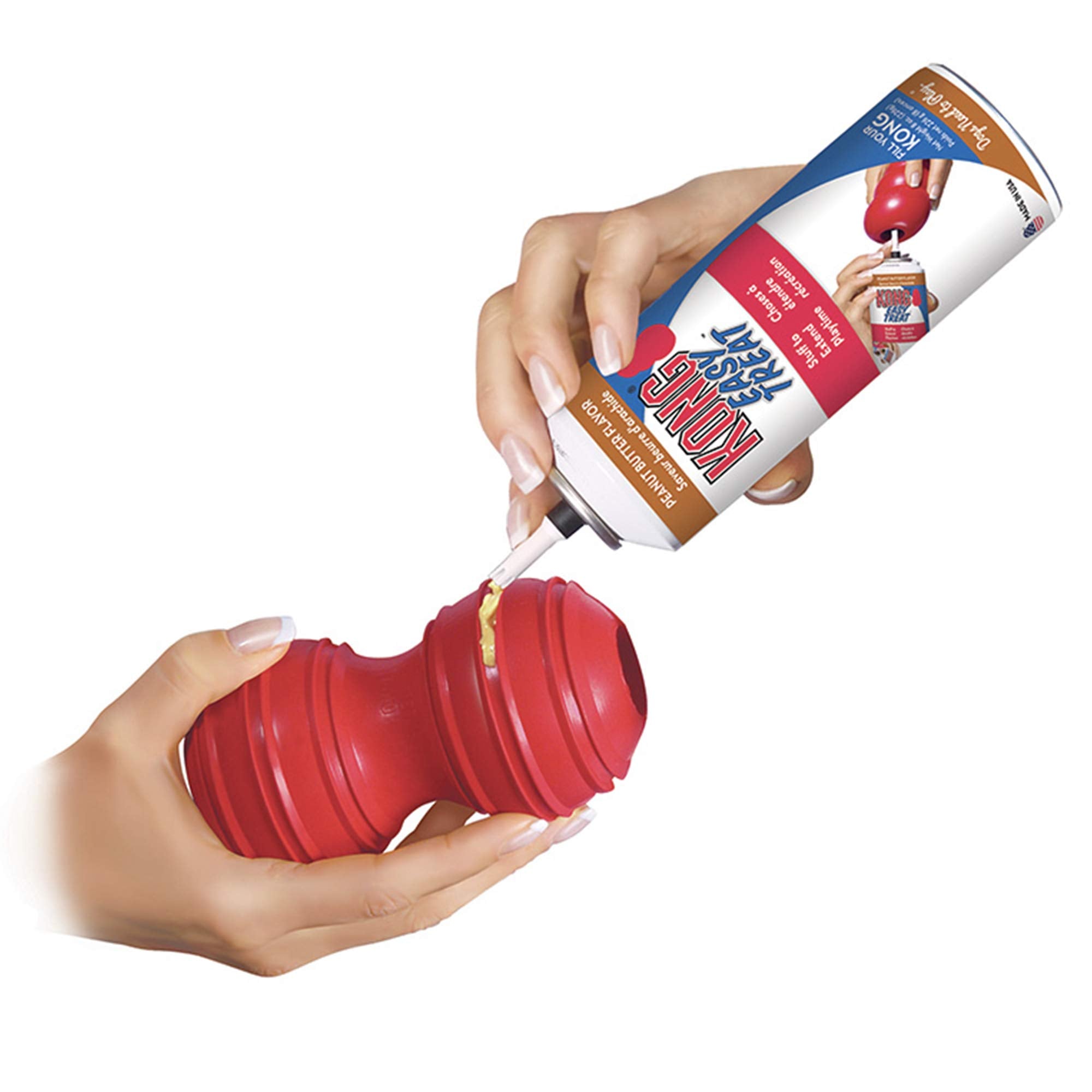 KONG Dental Dog Toy - for Dog Dental Care - Stuffable Chew Toy - Provides Chewing Outlet & Satisfies Instinctual Needs - Cleans