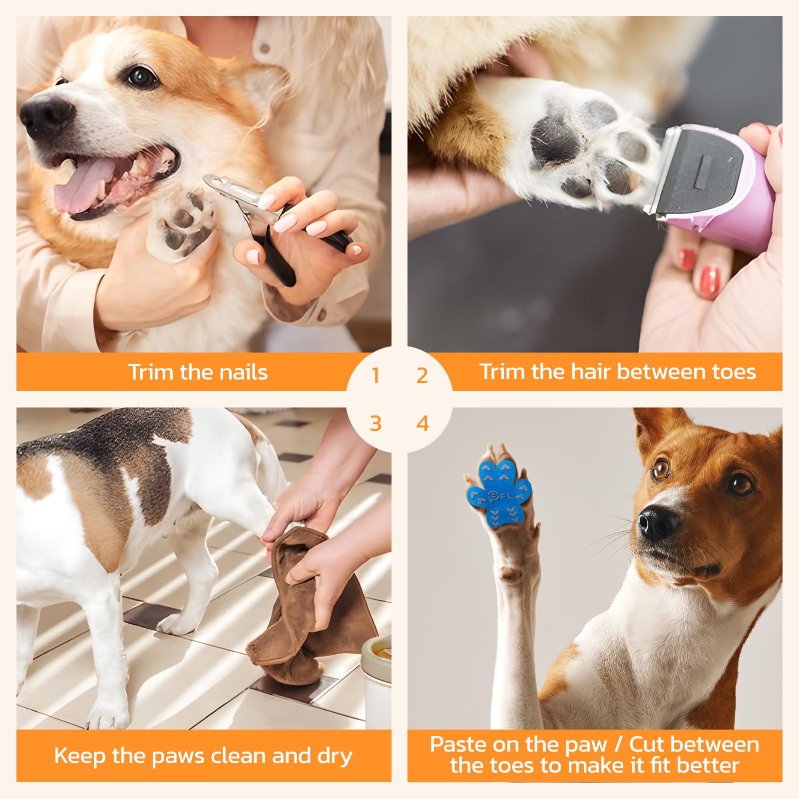 Anti-Slip Dog Paw Protector Pads For Senior Dogs, Dog Paw Blue Stickers With Strong Traction On Hardwood Floor, Dog Essentials,1