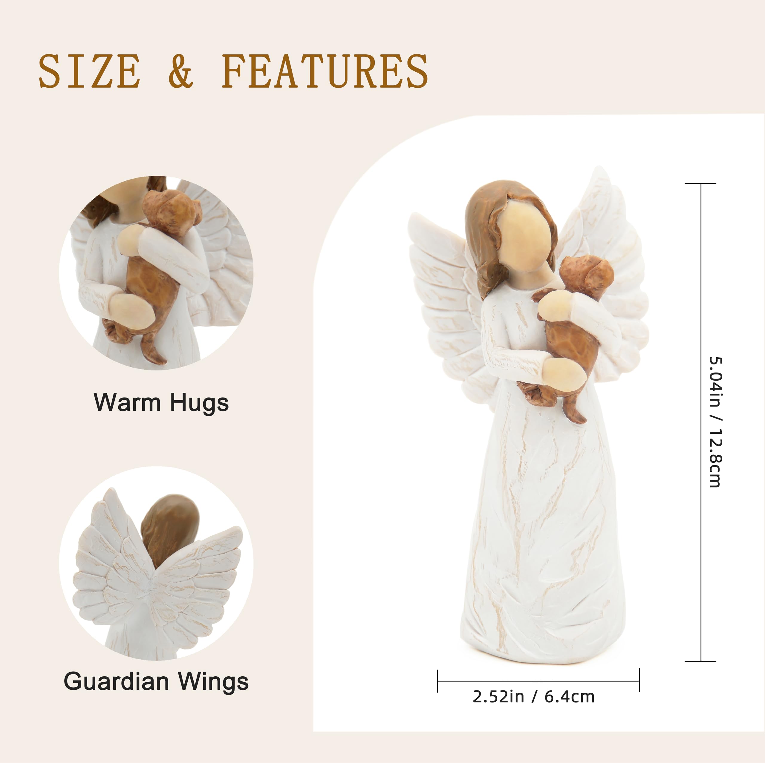 Dekismeos Angel Figurines,Dog Passing Away Gifts,Pet Memorial,Dog Mom Gifts For Women