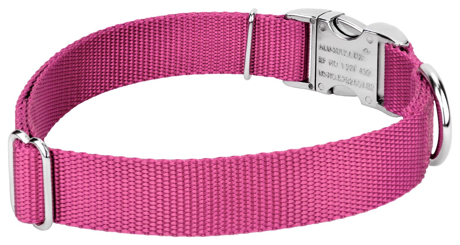 Country Brook Design - Vibrant 30+ Color Selection - Premium Nylon Dog Collar With Metal Buckle (Medium, 3/4 Inch, Rose)