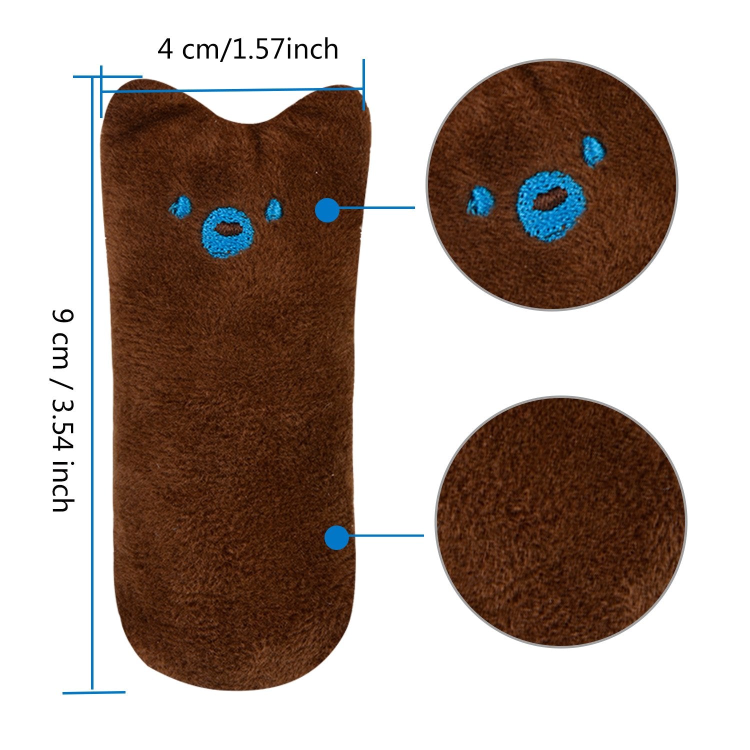 Legendog 5Pcs Bite Resistant Catnip Toys For Cats,Catnip Filled Cartoon Mice Cat Teething Chew Toy (Multicolored)