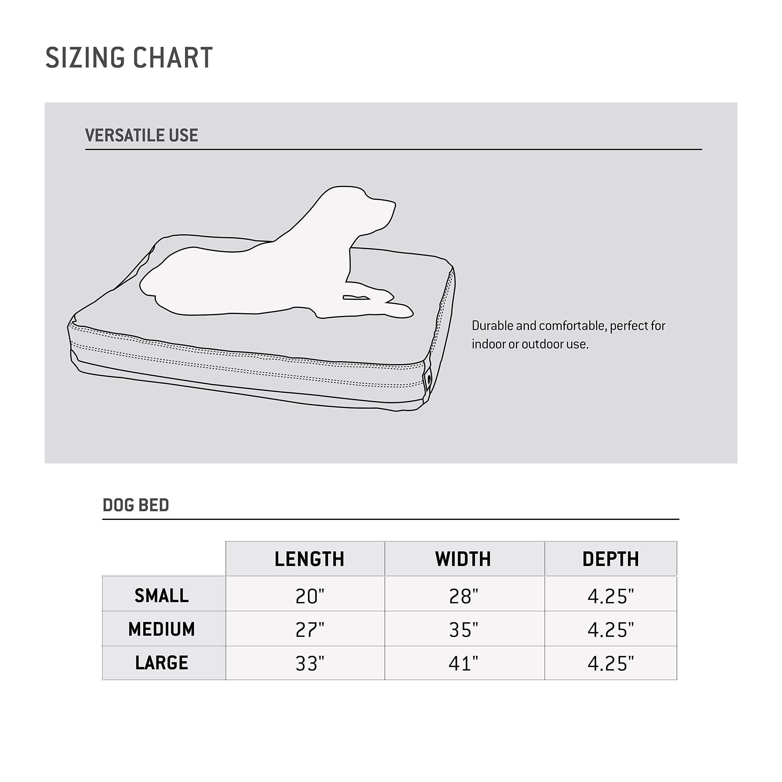Carhartt Dog Bed, Durable Canvas Pet Bed, Water-Repellent, Medium 27"x35"x4.3", Carhartt Brown with Sherpa Top, Model P000030720199