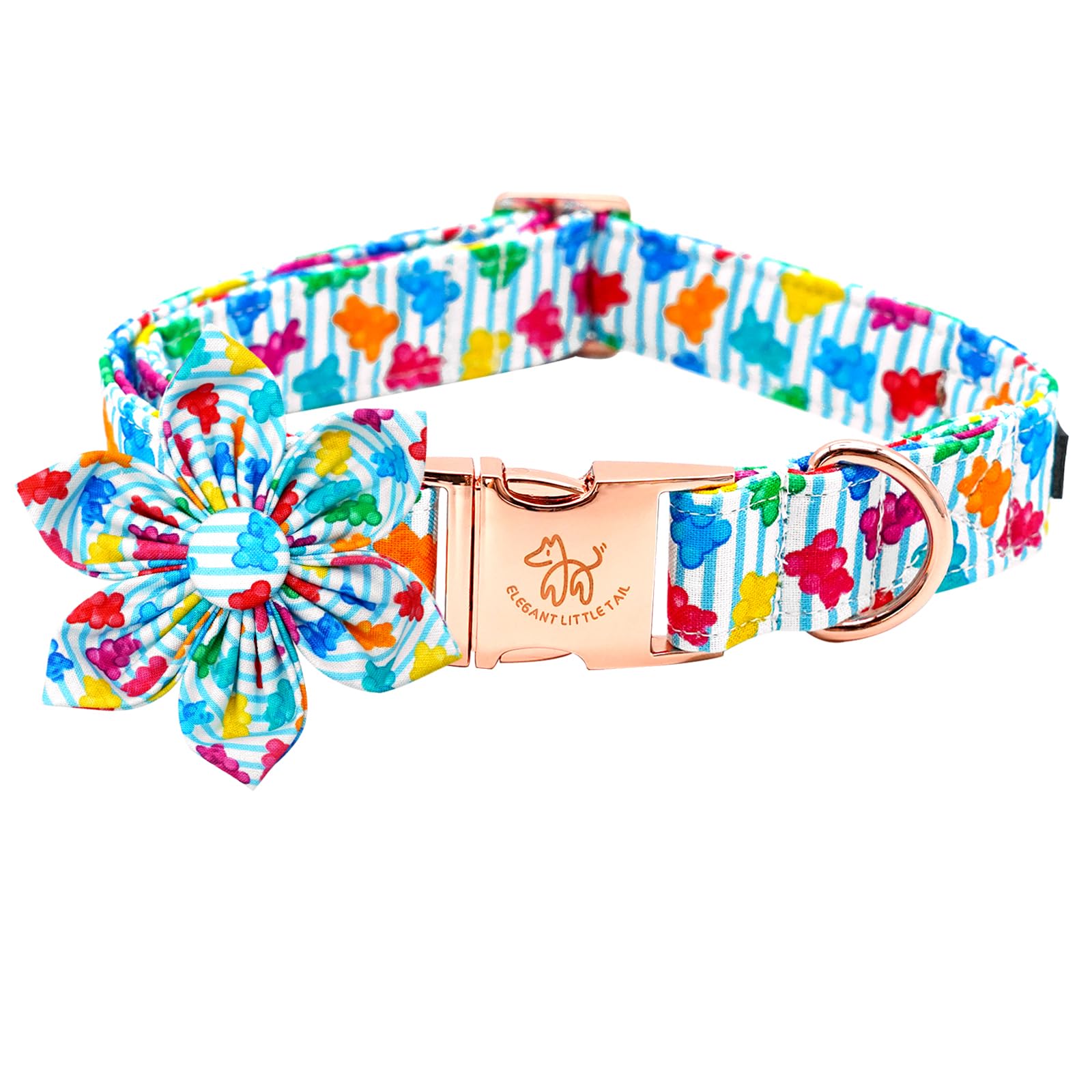 Elegant little tail Dog Collar, Dog Collar with Flower Boy Girl Pet Collar Flowers Soft Durable Dog Flower Collar for X-Large Do