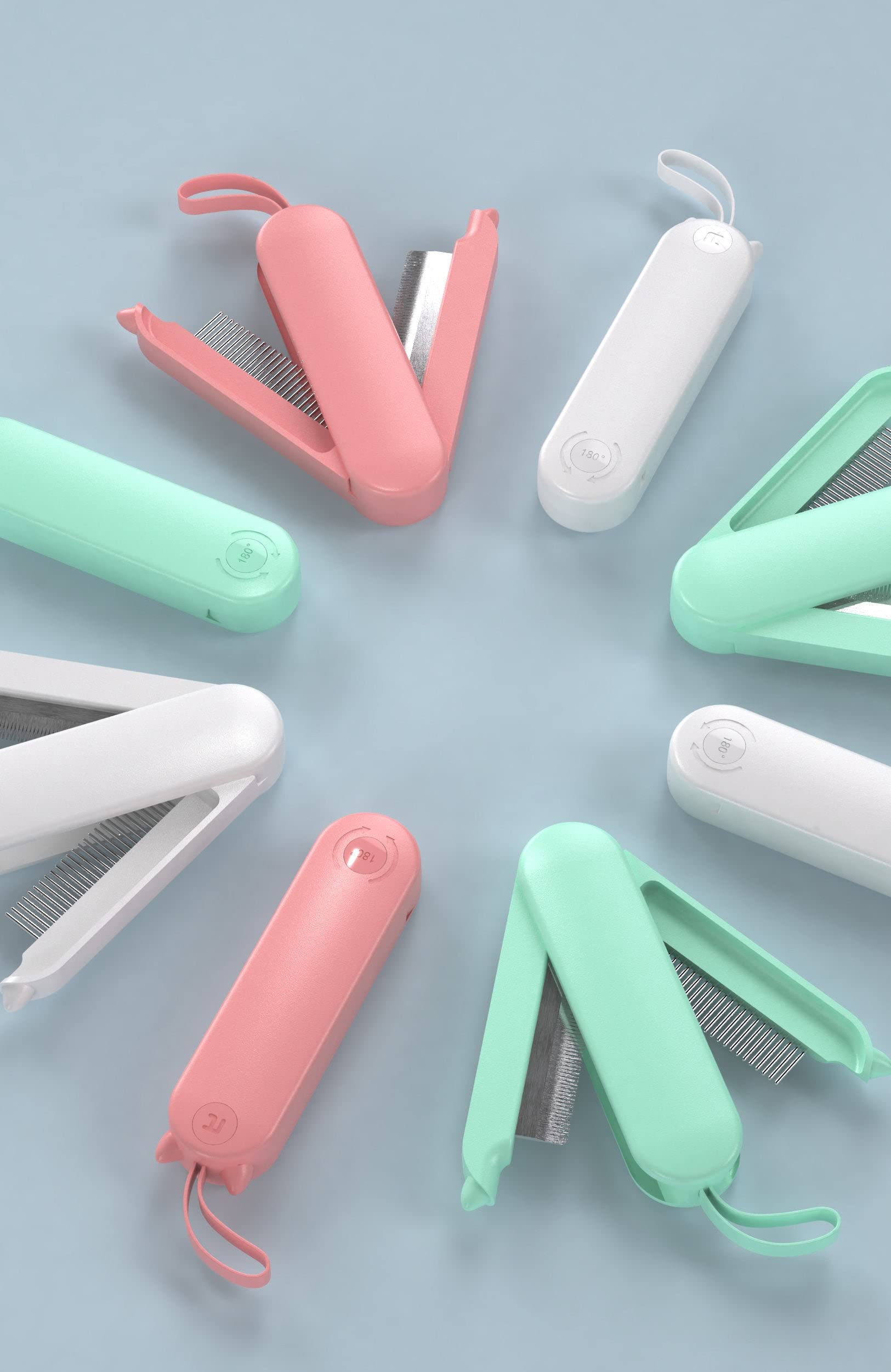 Pet Life ® 'Joyne' Multi-Functional 2-In-1 Swivel Travel Grooming Comb And Deshedder