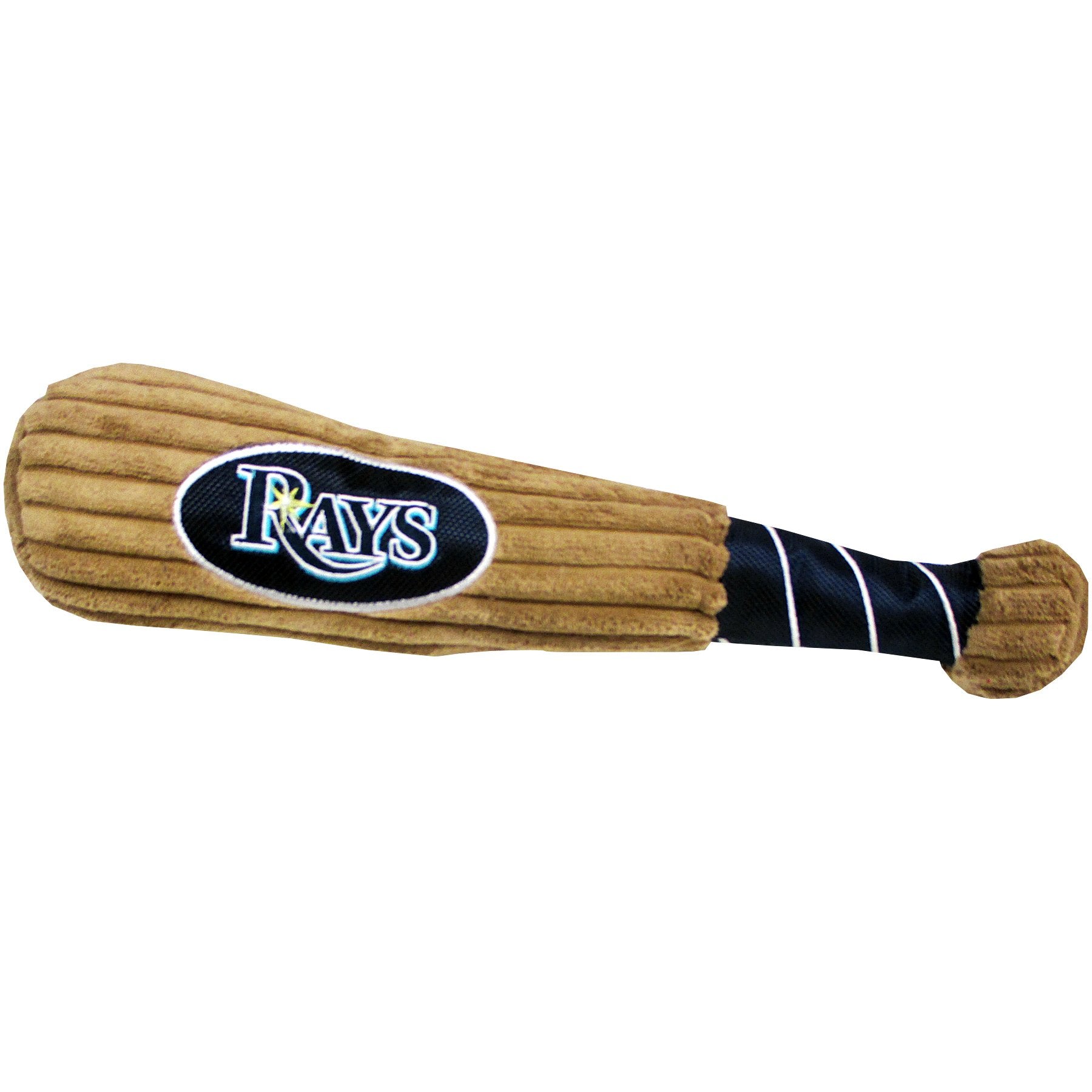MLB Tampa Bay Rays Baseball Bat Toy for DOGS & CATS. Soft Corduroy Plush Dog Toy with Inner SQUEAKER, MLB Chew Toys for Dogs or 