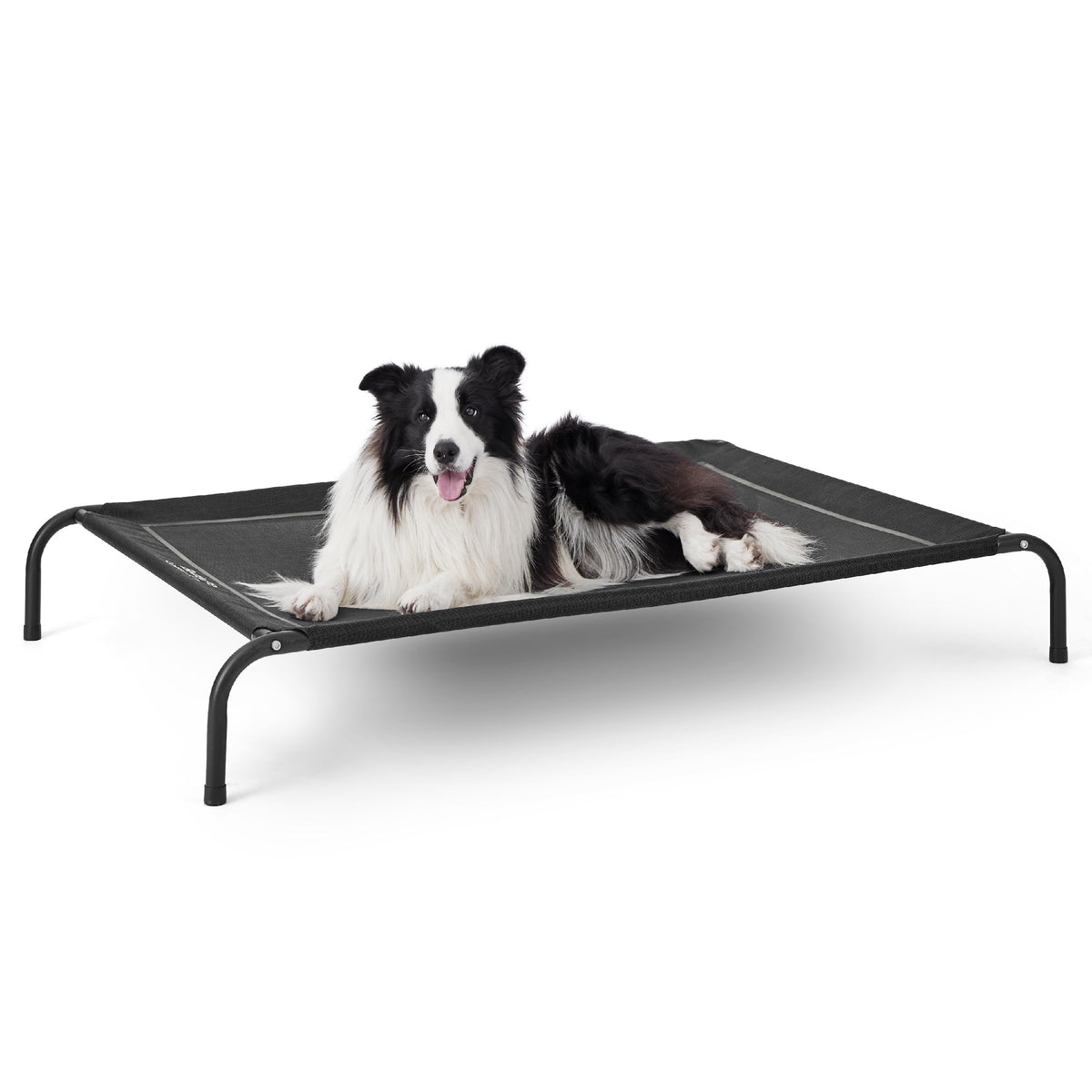 Bedsure Large Elevated Cooling Outdoor Dog Bed - Raised Cots For Large Dogs, Portable Indoor & Outdoor Pet Hammock Bed With Skid-Resistant Feet, Frame With Breathable Mesh, Brown, 49 Inches