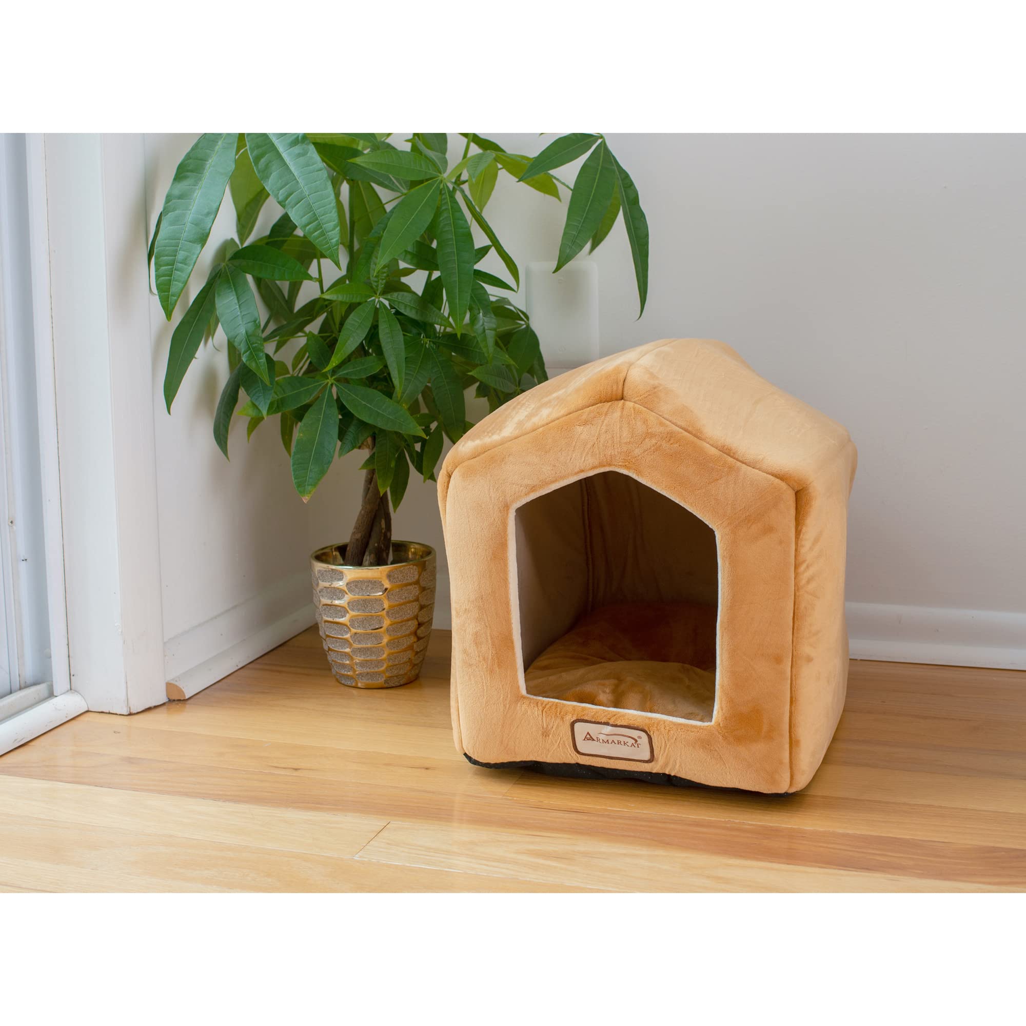 Armarkat Brown Cat Bed Size, 18-Inch By 14-Inch