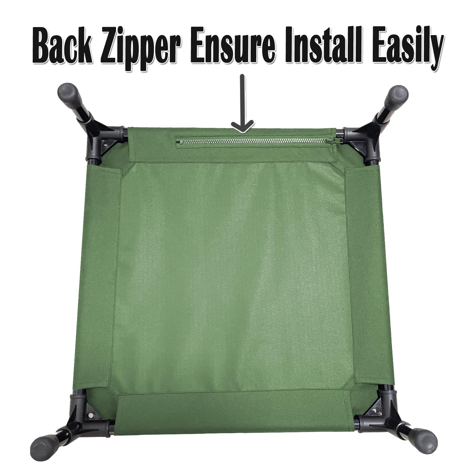 Love&Go Elevated Dog Bed With Metal Frame, Cooling Raised Pet Cot For Dog And Cat (S - Olive Green Bed, Small-18.5X18.5X5.5 Inch
