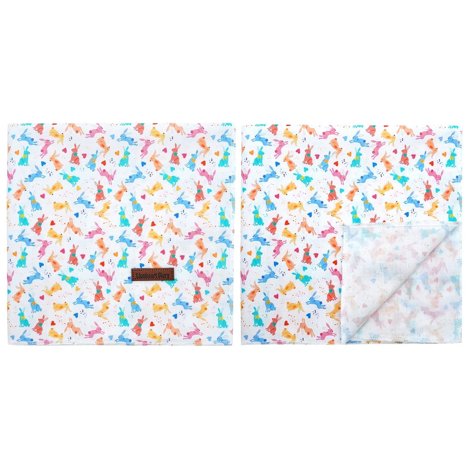 Lionheart Easter Dog Bandana - Washable Soft Scarf, Square Adjustable Bandanas For Small Dogs And Cats