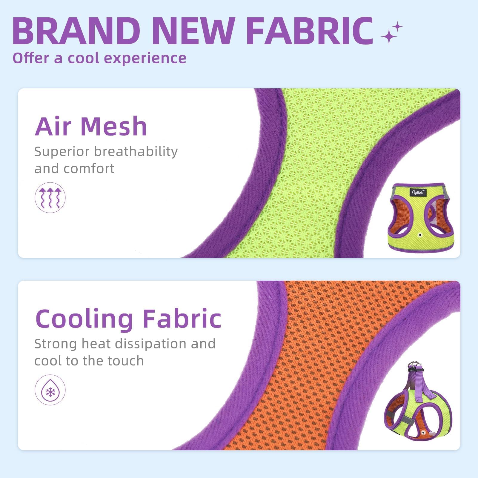 Pupteck Adjustable Dog Harness Collar And Leash Set Step In No Pull Pet Harness For Small Medium Dogs Puppy And Cats Outdoor Walking Running, Soft Mesh Padded Reflective Vest Harnesses, Greenyellow Xs