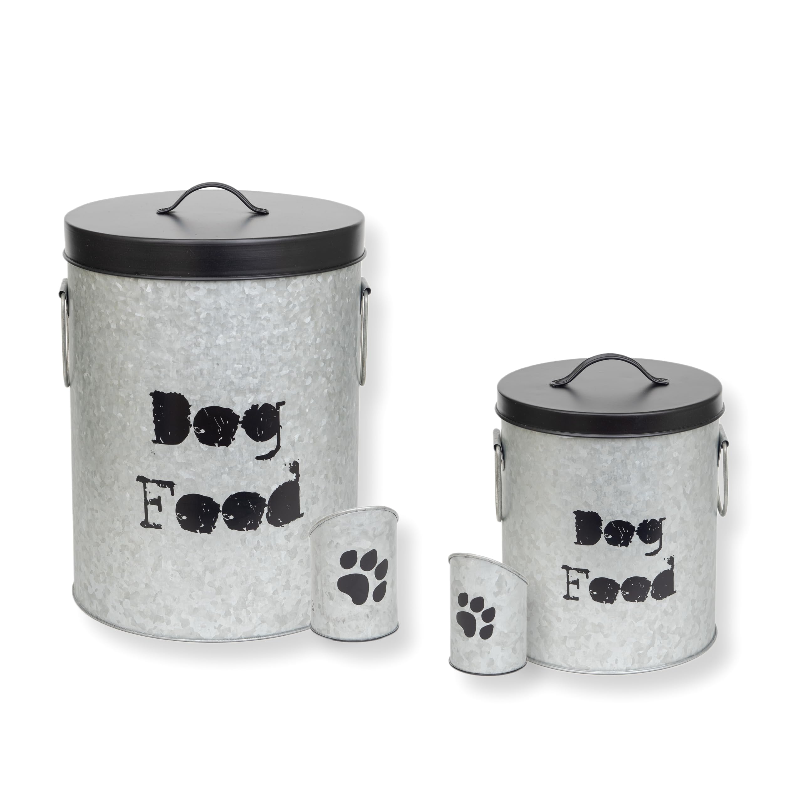 Medium & Small Dog 40lb & 20lb Pet Food Storage Canister with Scoop - Durable & Airtight for Freshnesss, Minimalist Design & Rec