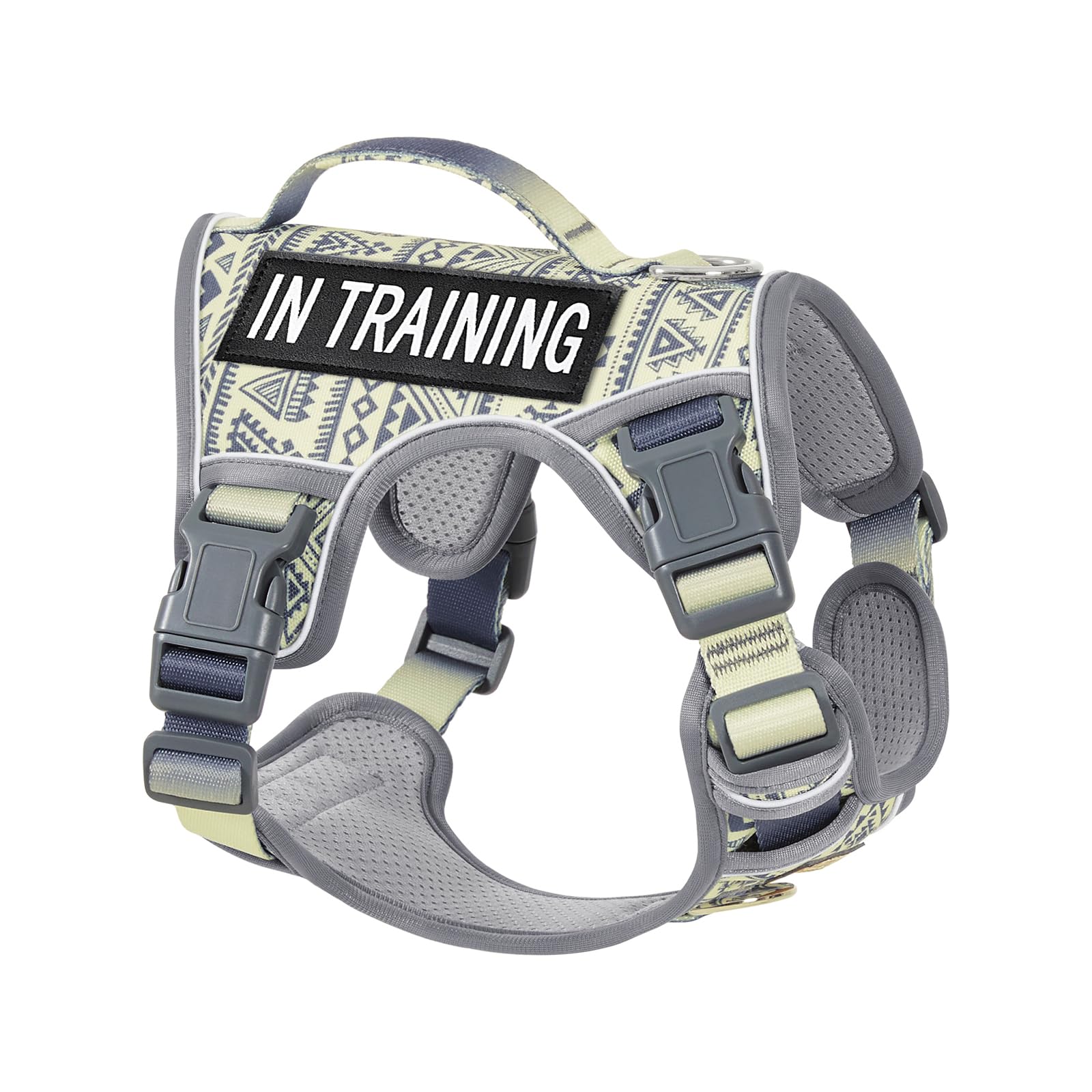 Light Dog Harness For Small Sized Dog Breeds, No-Pull Pet Harness With 2 Leash Clips, Adjustable Soft Padded Dog Vest, Reflectiv