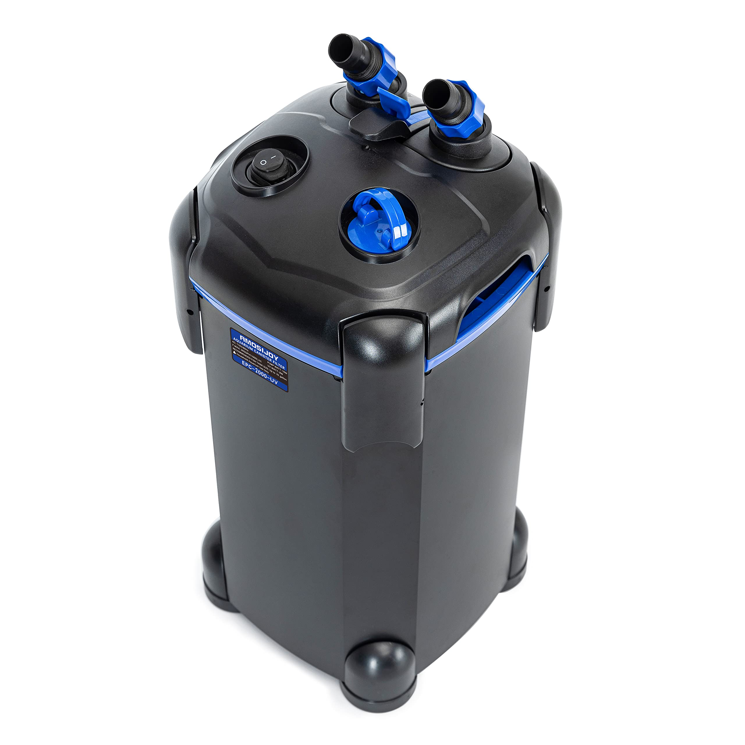 Amosijoy 528Gph Ultra-Quiet Canister Filter, 2-Stage External Aquarium Filter With Free Media For Large Fish Tanks And Aquariums