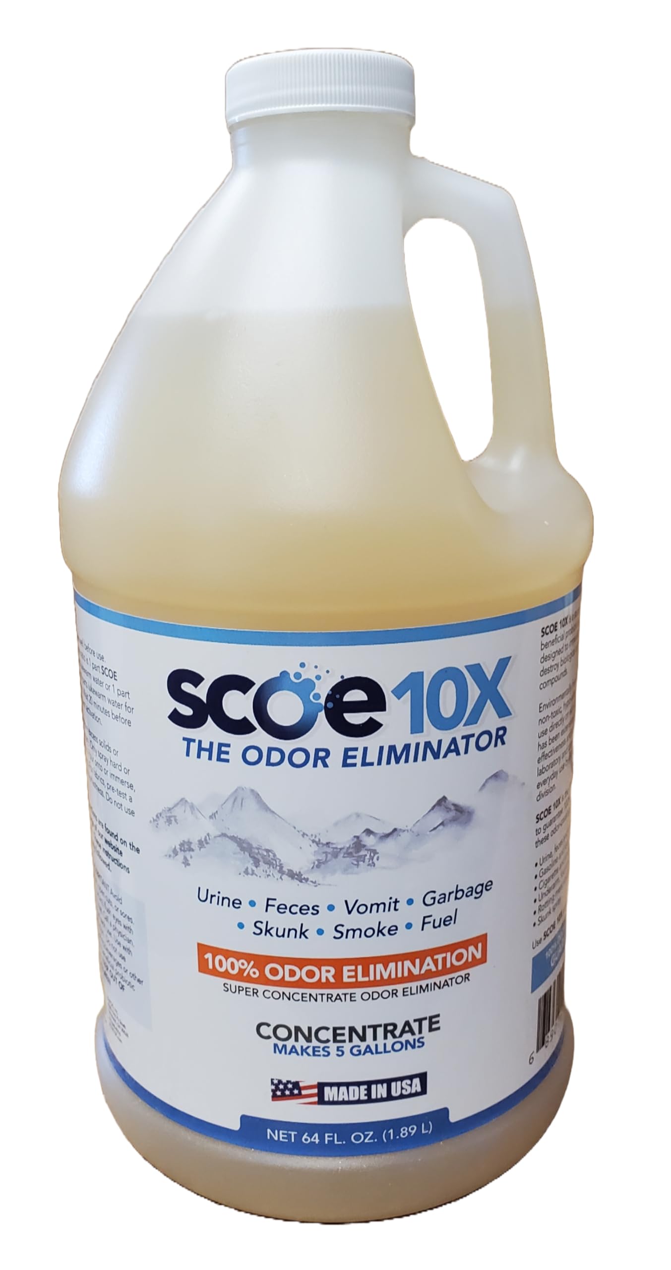 Scoe 10X Odor Eliminator Concentrate- Makes 5 Gallons- Urine Odor Eliminator