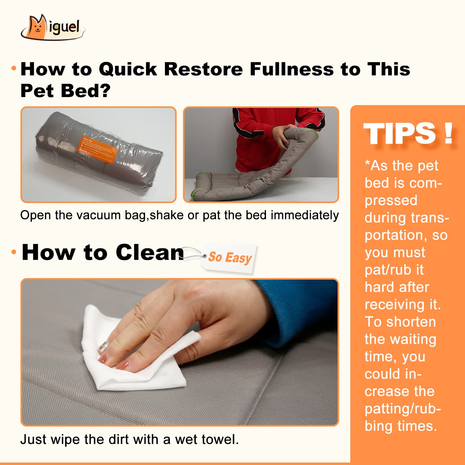 Miguel Outdoor Waterproof Dog Bed For Metal Dog Crates Water-Resistant Oxford All Weather Pet Mat Durable Easy Wipe Clean Travel Indoor Outdoor Puppy Bed(42Inch Dog Bed Dog Crate,Blue)