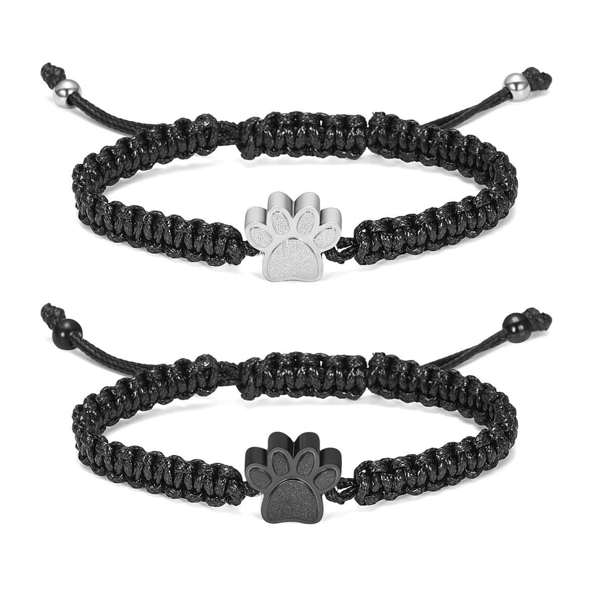 Constantlife Cremation Bracelet For Pets Ashes - Dog Paw Pendant Bangle Stainless Steel Memorial Urn Jewelry (Z-Golden)