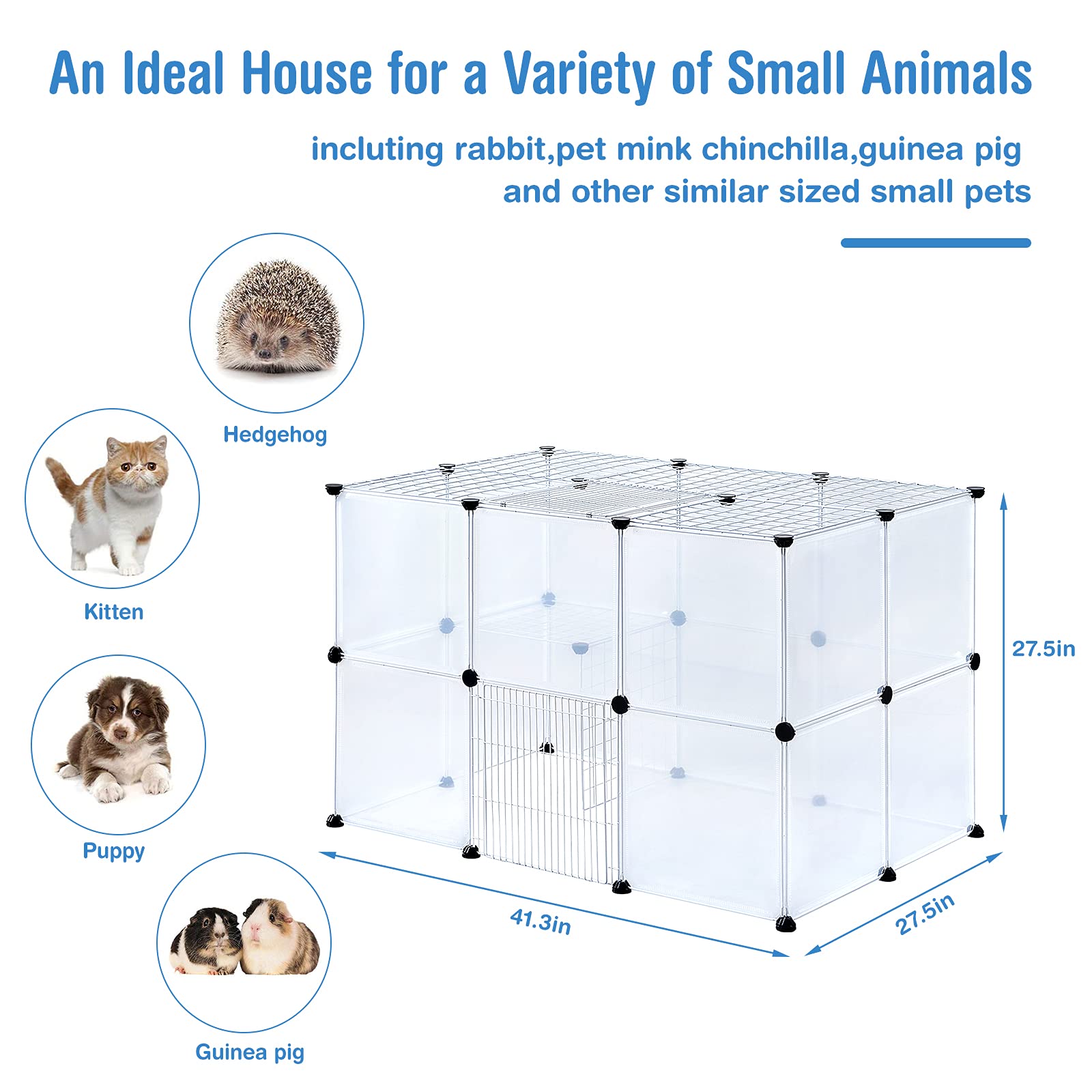 Brian & Dany Pet Playpen Indoor, Small Animal For Kitten Playpen, Guinea Pig Hedgehog Cages, Play Pen For Hamster Rabbit Bunny C