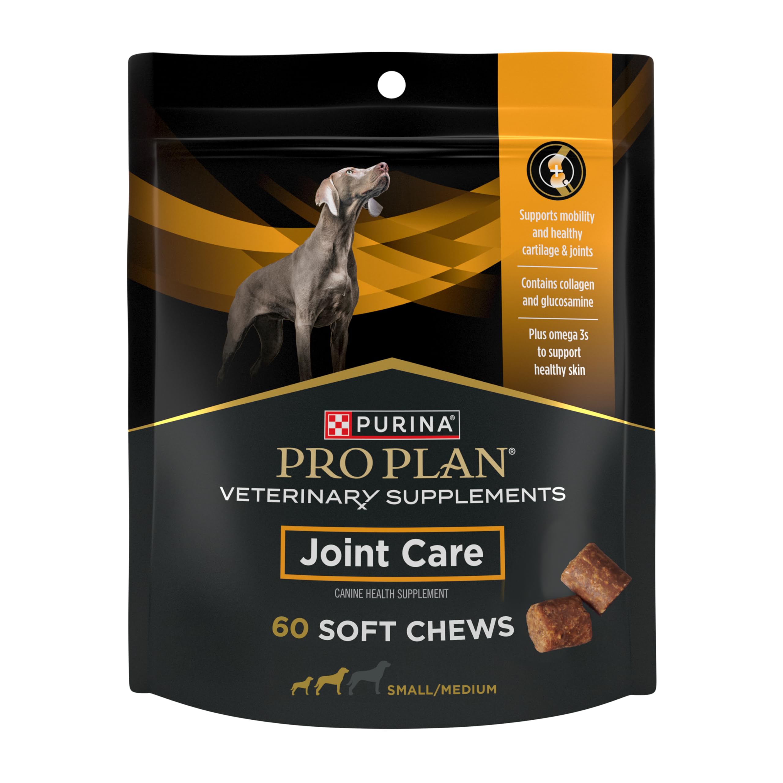 Purina Pro Plan Veterinary Small Breed Dog Joint Care Supplement with Glucosamine, Chondroitin, and Collagen to Support Hip and 