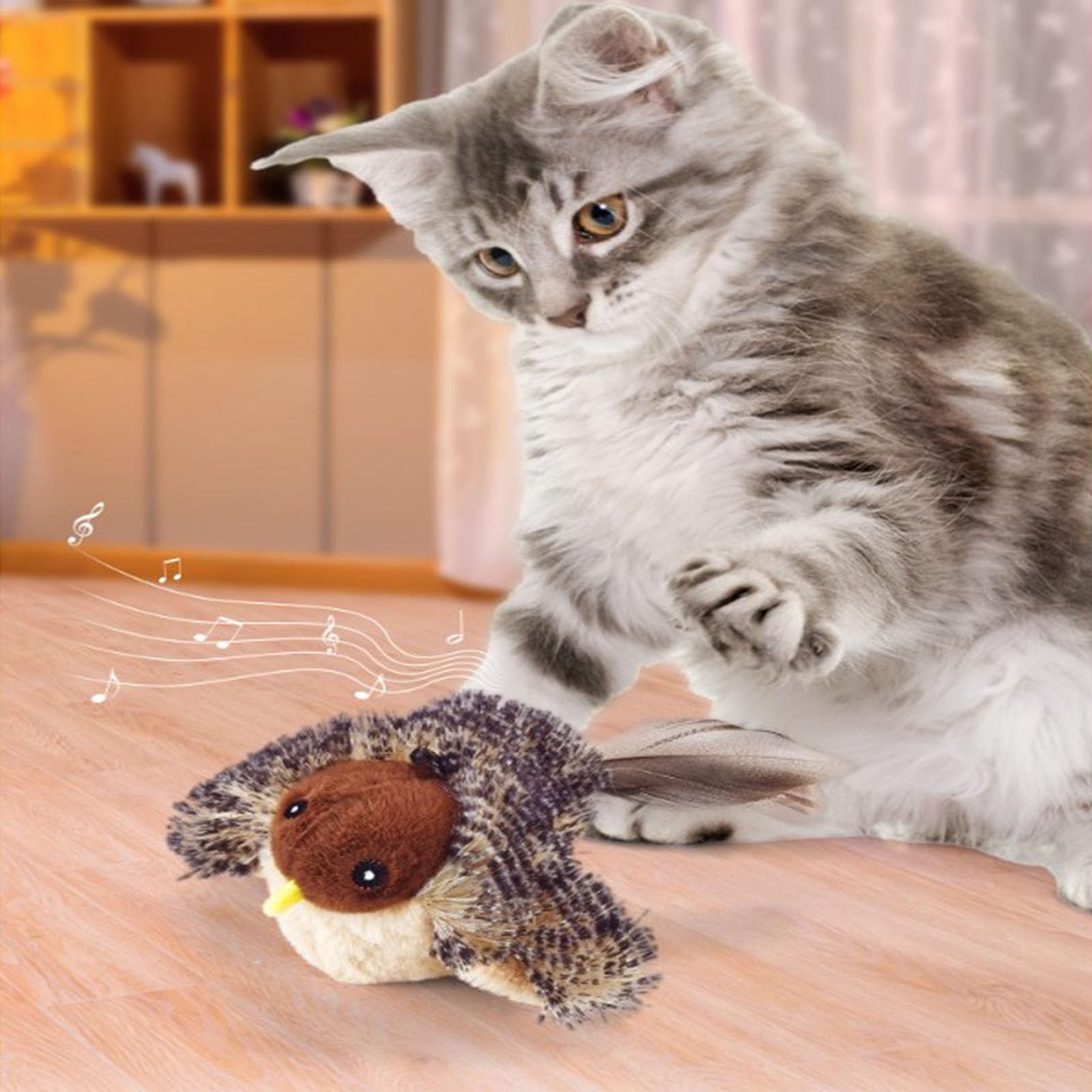 Flying Bird Cat Toy, Chirping Bird Cat Toy Flapping Wings, Flapping Bird Cat Toy, Simulated Chirping Bird Cat Toy, Flying Bird C