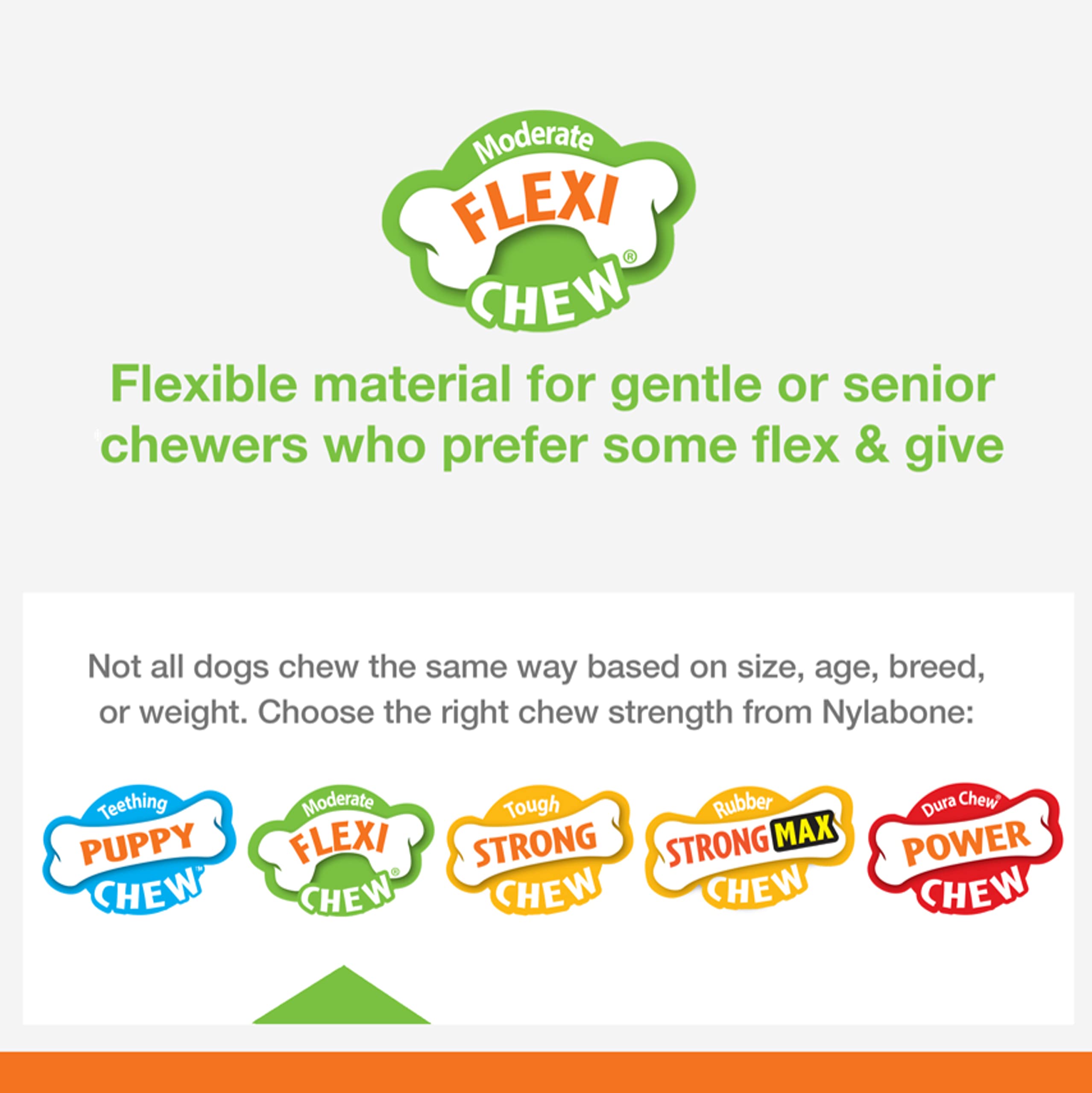 Nylabone Flexi Chill & Chew Toy for Dogs with Treat Pockets, Dog Toys for Moderate Chewers, Medley Flavor, Medium - Up to 35 lbs