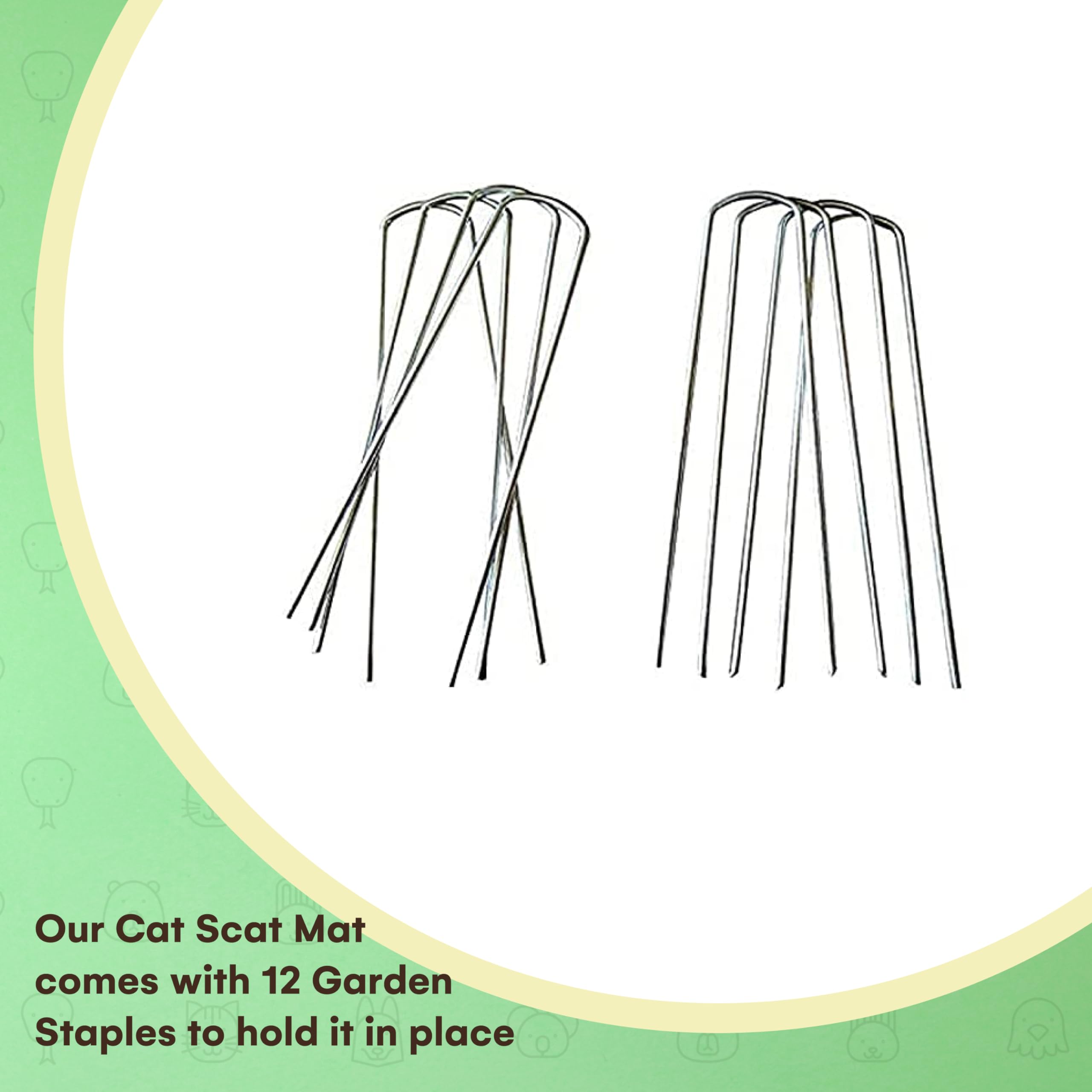 Homarden Outdoor Training Mat For Cats (13 Ft) - Cat Scat Mat Indoor And Outdoor - Cat Spikes With 12 Garden Staples To Keep Of Dog Off Couch And Keep Cats Out Of Yard