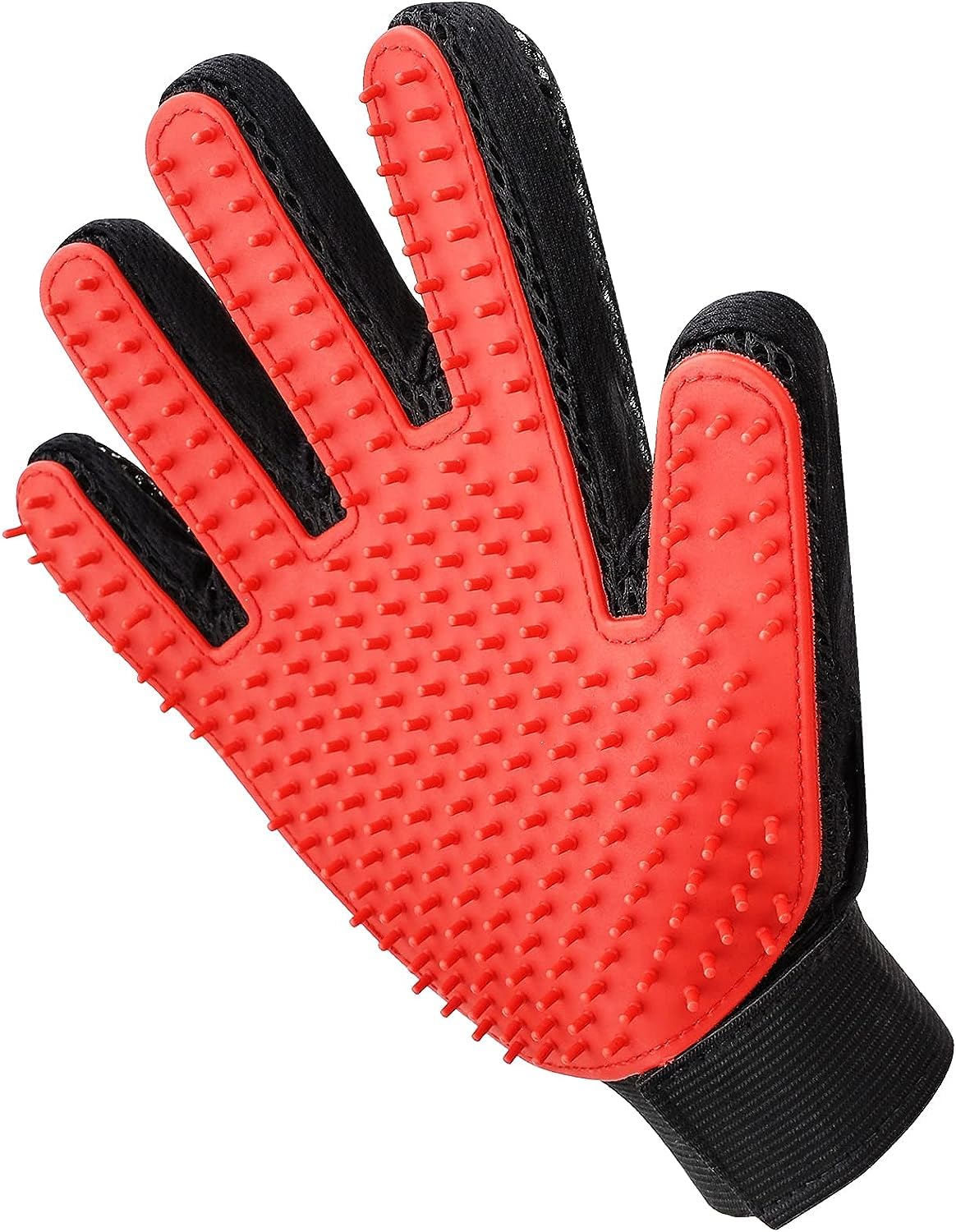 Dog Trust Pet Cat Grooming Glove,Gentle Deshedding Brush Glove,Efficient Pet Hair Remover Mitt,Massage Five Finger Design,For Do