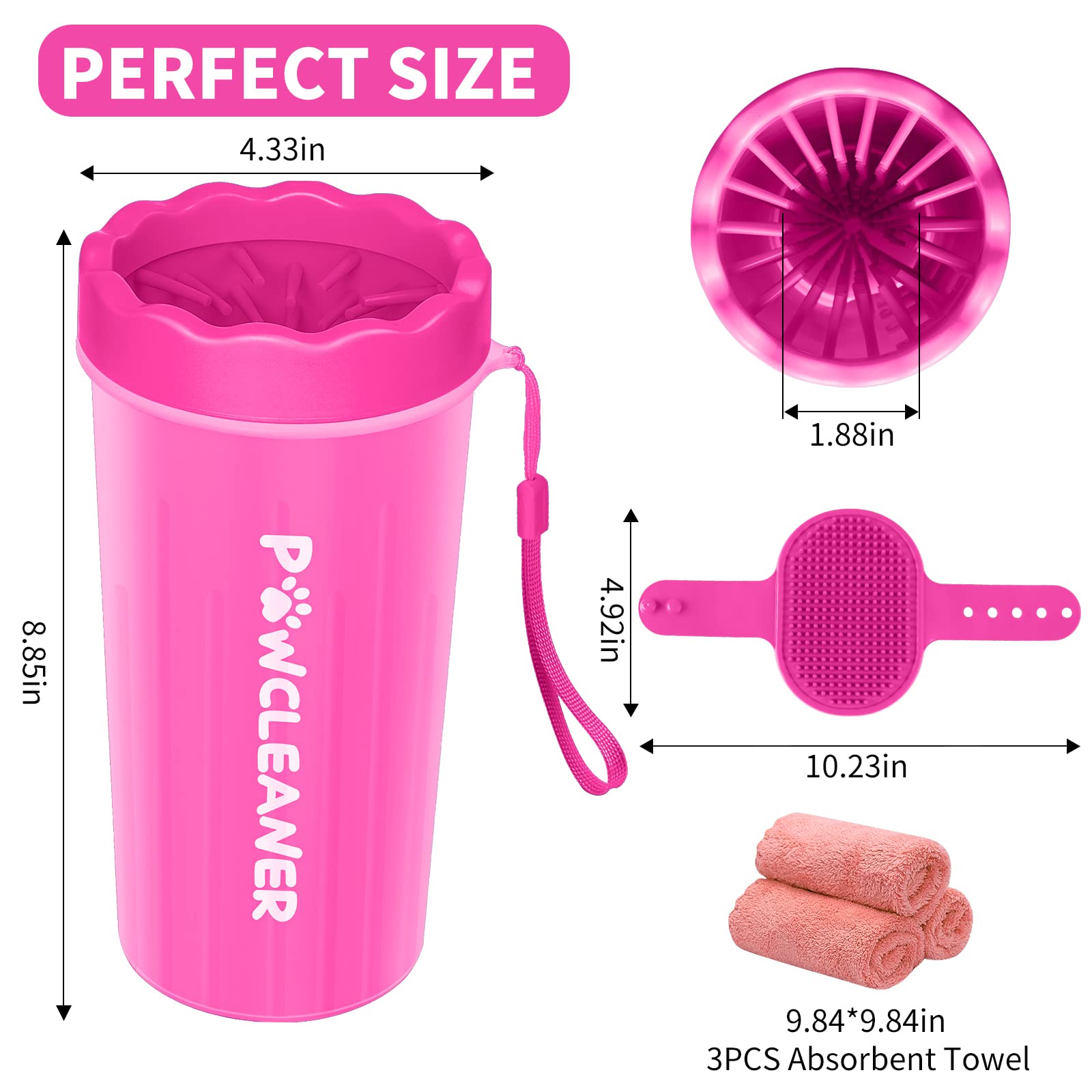 Dog Paw Cleaner Big Pink