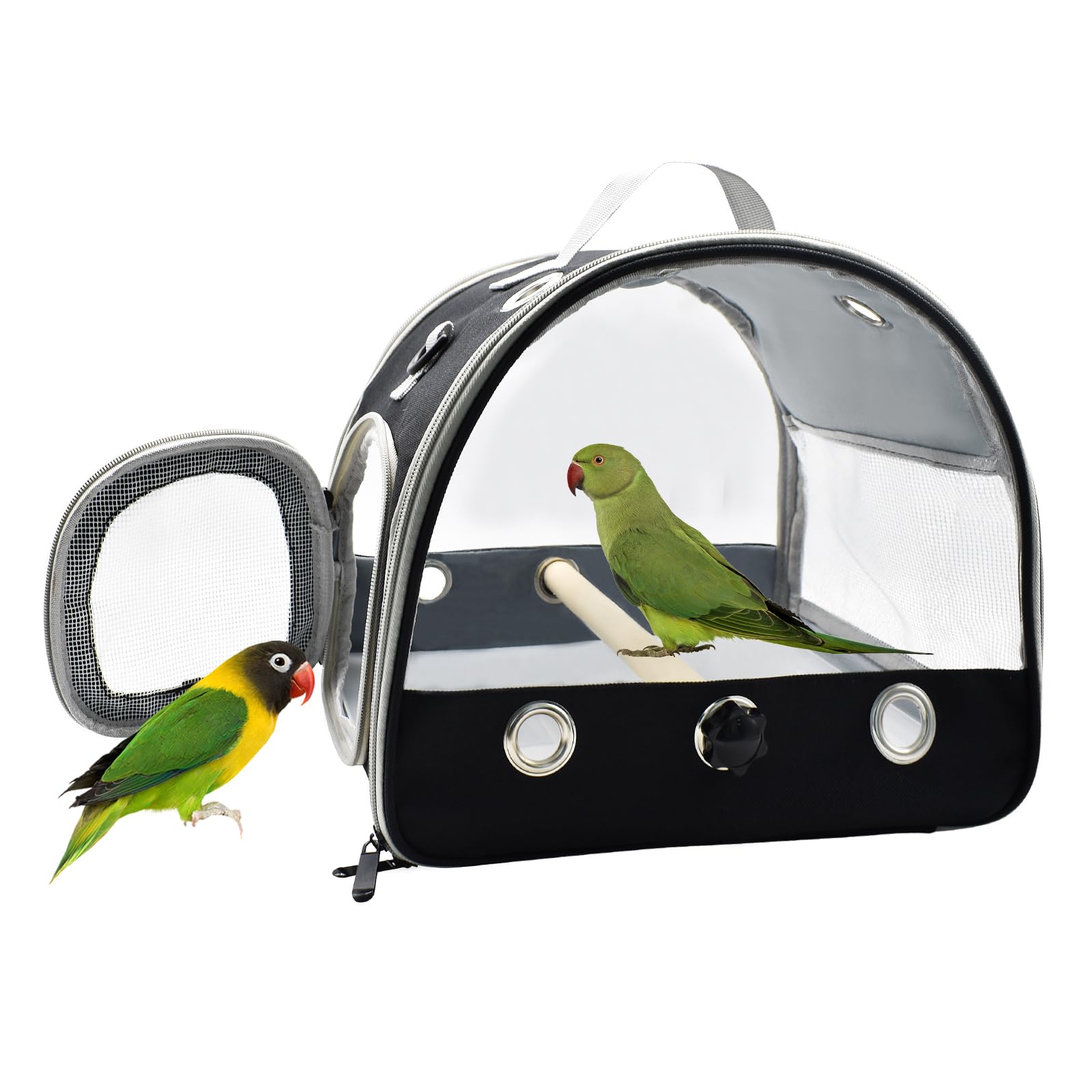 Bird Travel Carrier With Standing Perch ,Lightweight Breathable Parrot Outgoing Bags, Small Pet Carrier Bag With Shoulder Strap,Bird Rat Guinea Pig Squirrel Carrier
