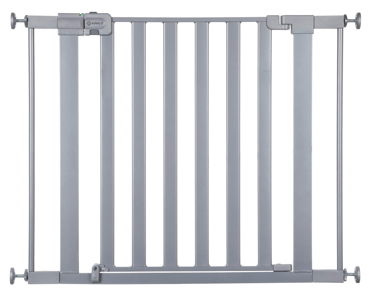 Safety 1St Walk Through Baby Gate With Door, Adjustable Pressure Mount Lift, Dog Gates, Fits 29'-38' Wide, 1-Pack, Silver