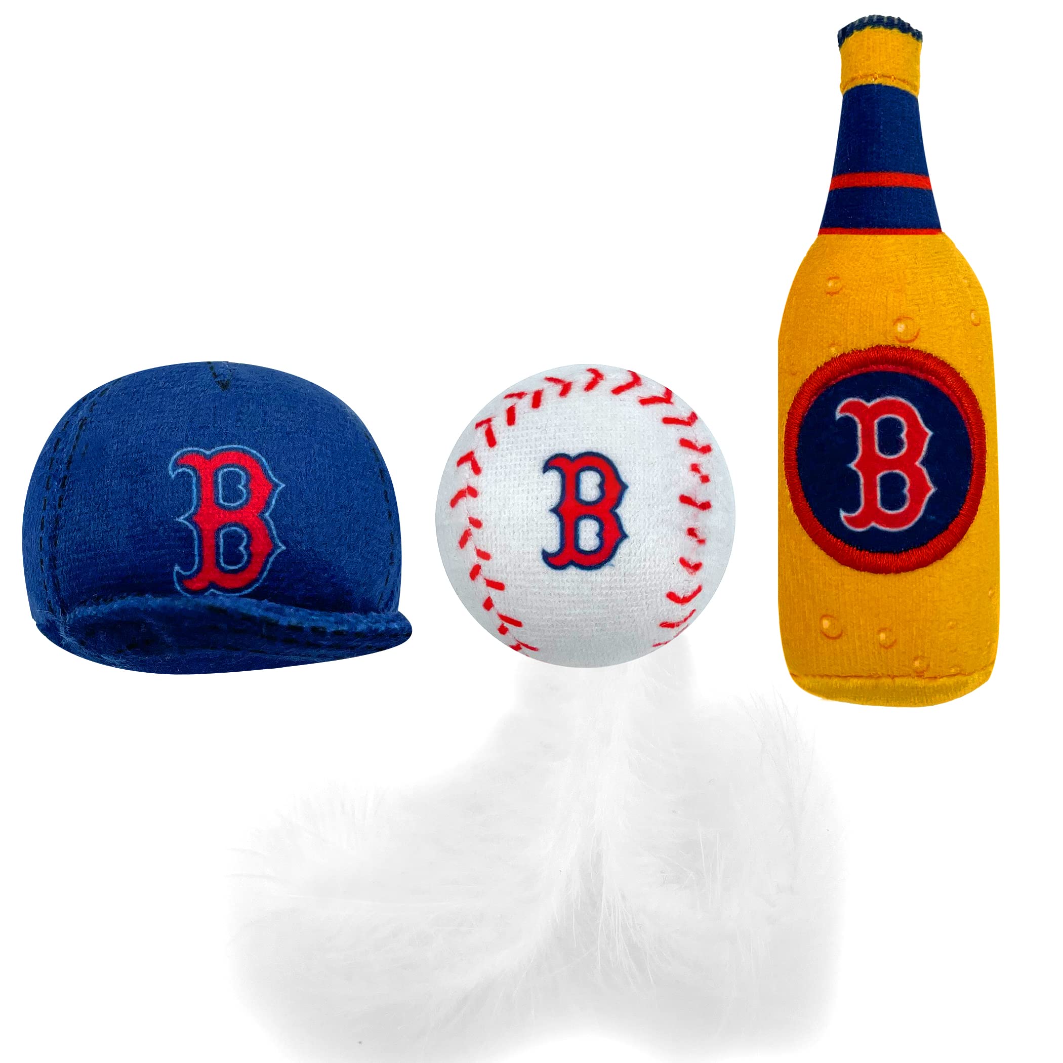 Best Plush Cat Toy Mlb Boston Red Sox Complete Set Of 3 Piece Cat Toys Filled With Fresh Catnip. Includes: 1 Baseball Cap Cat To