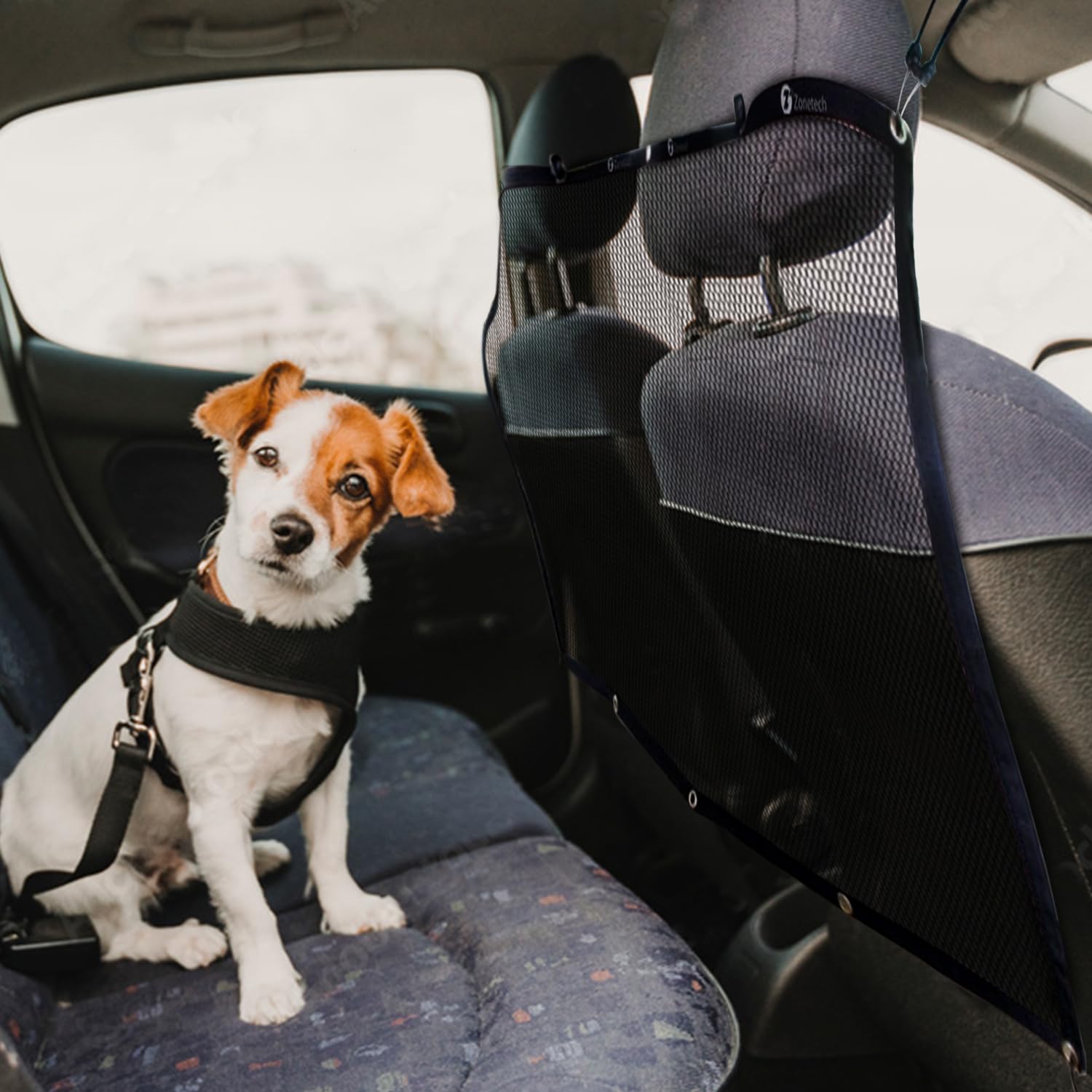 Zone Tech Pet Car Net Barrier Large Universal Mesh Vehicle Pet Barrier