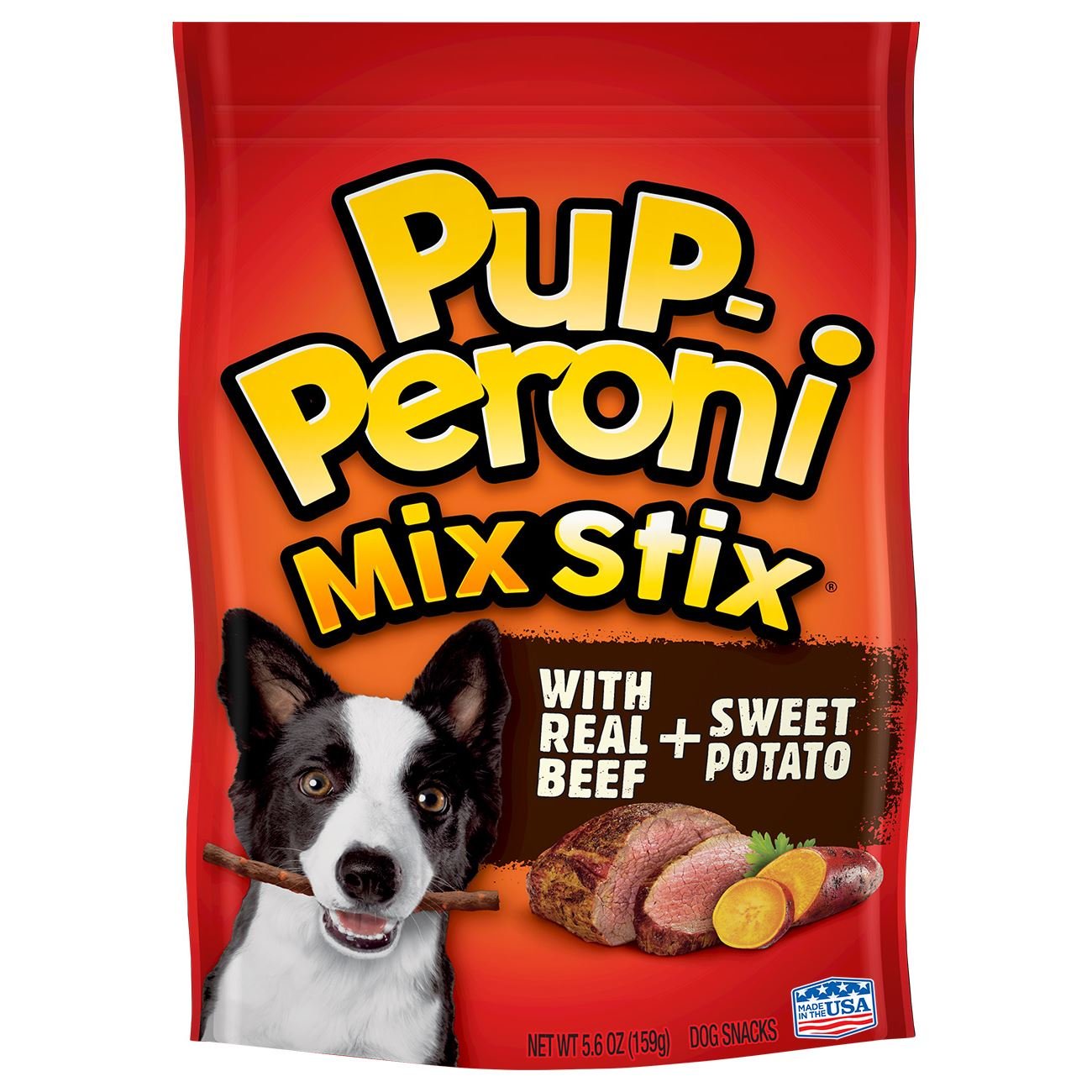 Pup-Peroni Mix Stix Braised Beef Flavor With Sweet Potato, Dog Treats, 5.6 Ounce (Pack Of 8)
