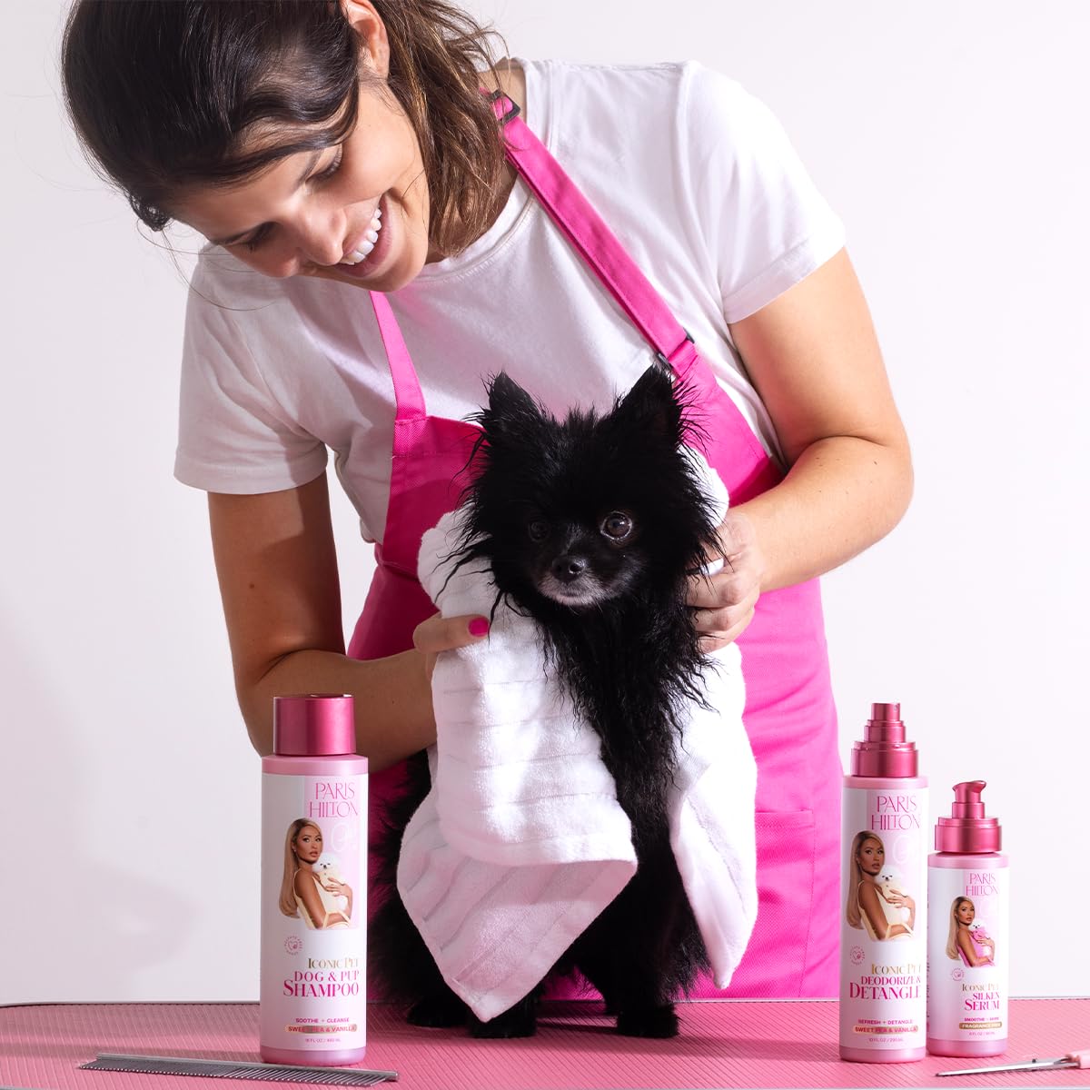 Paris Hilton Dog Deodorizer & Detangler | Odor Neutralizing With Light Sweet Pea & Vanilla Scent For Fresh Grooming & Detangling