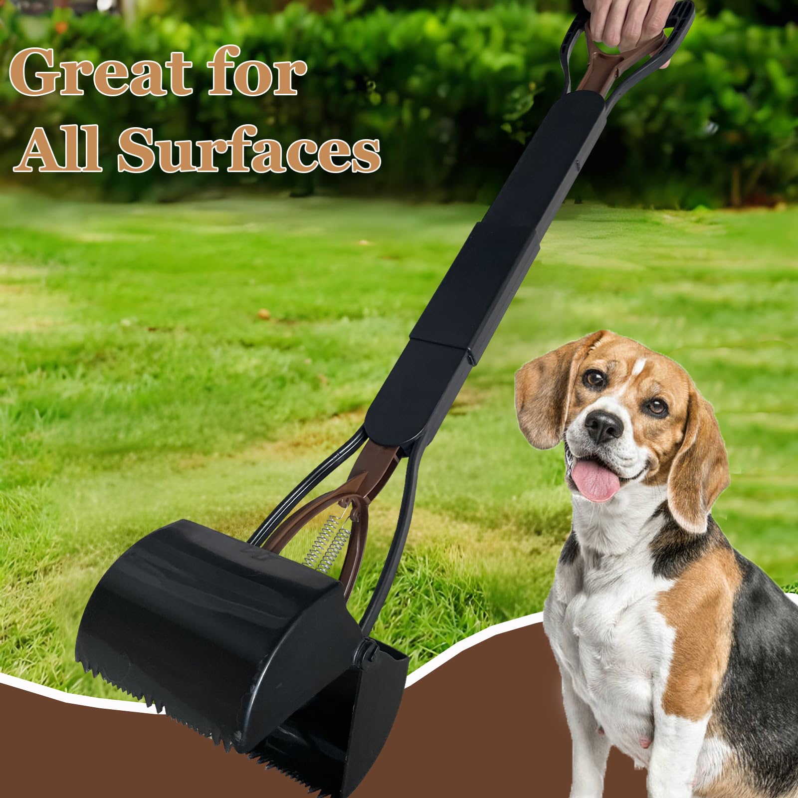 Ienjoyed Pooper Scooper, Large Pooper Scooper For Dogs Heavy Duty, Dog Pooper Scooper With Long Handle & High Strength Durable S