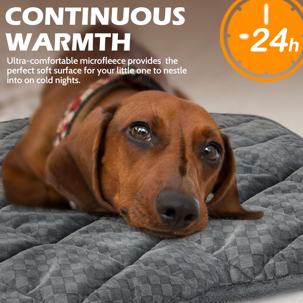 Argopet Self Warming Cat Bed (20''X16'') Self Heating Cat Mat Warm Thermal Pet Pad With Anti-Slip Bottom Machine Washable Dog Cr