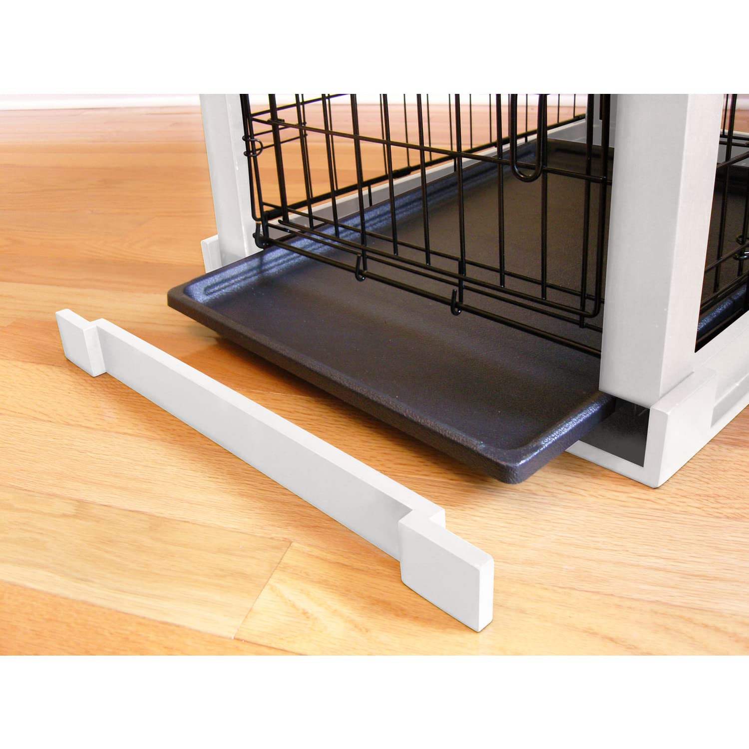 zoovilla Large White Dog Cage with Crate Cover, 43.4"L x 28.7"W x 30.1"H, Plastic Kennel, Model PTH0251720100