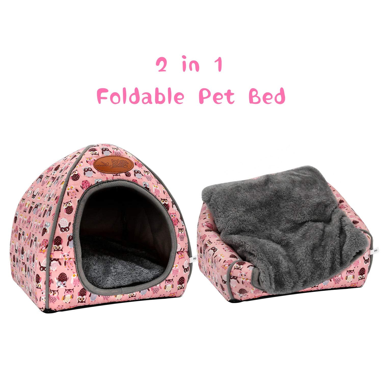 Bwogue Guinea Pig House Bed Cozy Hamster Cave Large Hideout For Dwarf Rabbits Hedgehog Bearded Dragon Winter Nest Hamster Cage A