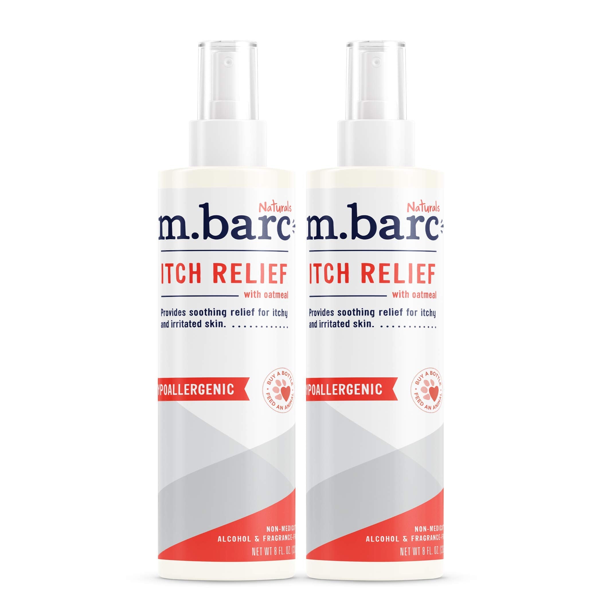 M.BARC Naturals Itch Relief with Oatmeal for Dogs and Cats 8 oz (2- Pack)
