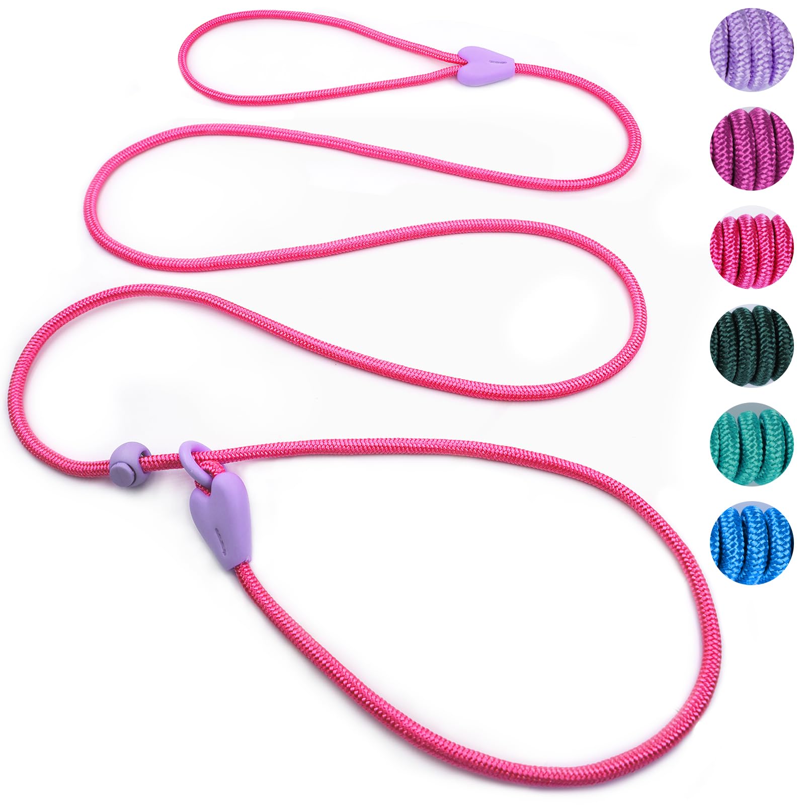Slip Lead Dog Leash Slip Lead 5Ft Dog Training Leash 9 Color Slip Leads For Dogs Dog Leashes For Medium Dogs No Pull Dog Leash(P