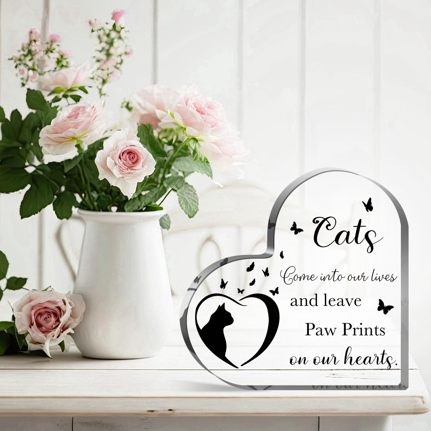 Cat Bereavement Gifts, Cat Remembrance Gift, Cat Loss Gifts, Memory Of Cat, Passing Away Gifts, Cat Sympathy Memorial Heart Shap