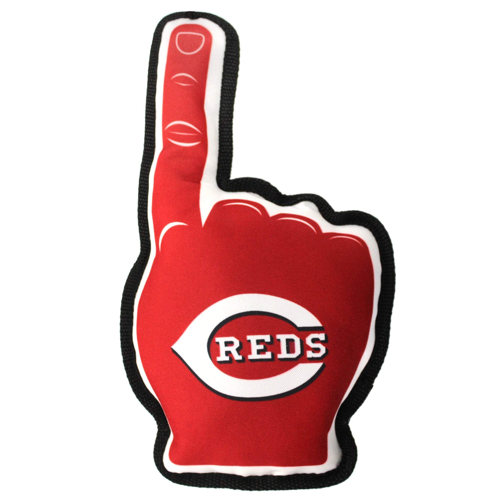 Mlb Cincinnati Reds #1 Fan Toy. Best Sports Dog Toy With Double Stitched Trim And Tough Nylon Material Filled With Chewable Poly