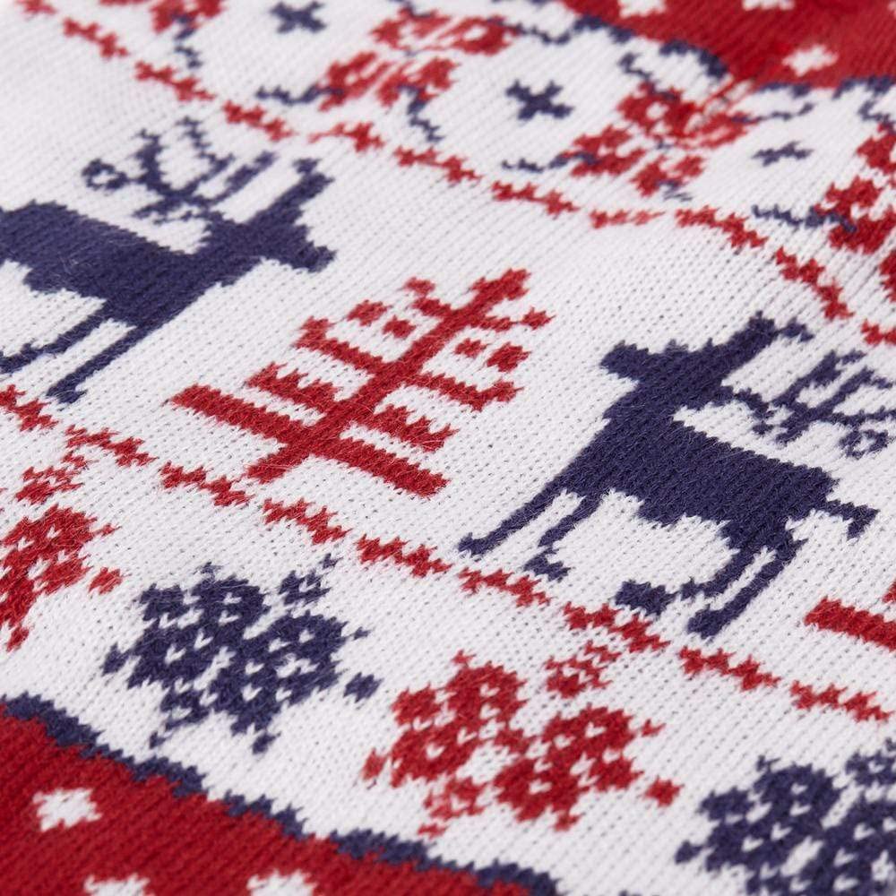 Blueberry Pet Christmas Tree And Snowflake Dog Sweater In Light Beige, Back Length 10', Pack Of 1 Clothes For Dogs