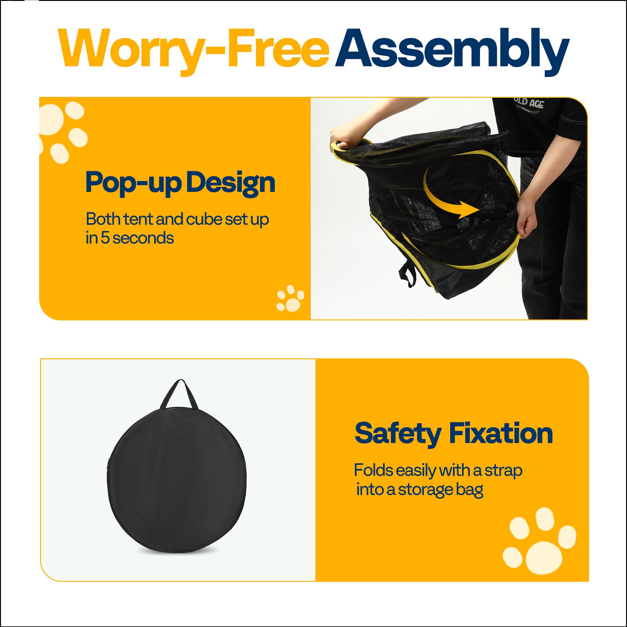 Vivohome Outdoor Cat Enclosures 2-In-1, Portable Catio W/Cat Tent, Circle Playpen Tunnel, For Kitty And Small Animals,W/Storage