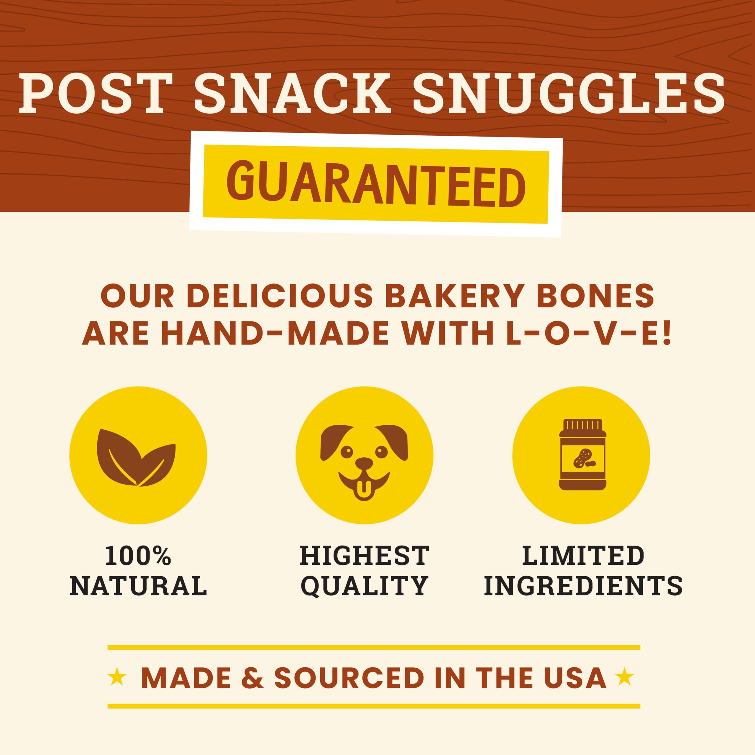Cosmos Snack Shack Peanut Butter Bakery Bone - All Natural Dog Treat - Made in USA (24 Count Pack of 1)