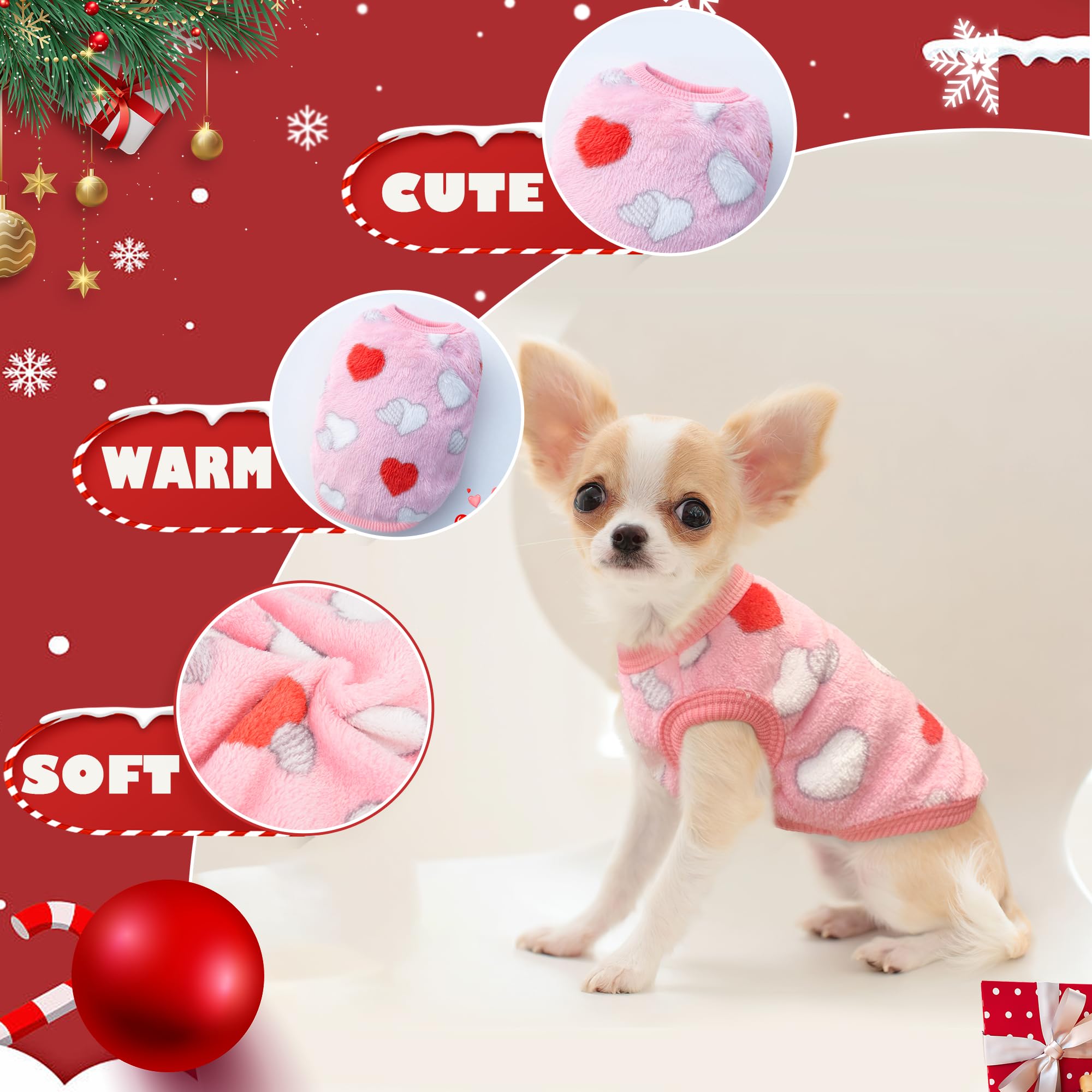 2-Piece Teacup Dog Clothes - X-Small Frog Sweater For Chihuahua & Puppy - Warm Winter Clothes