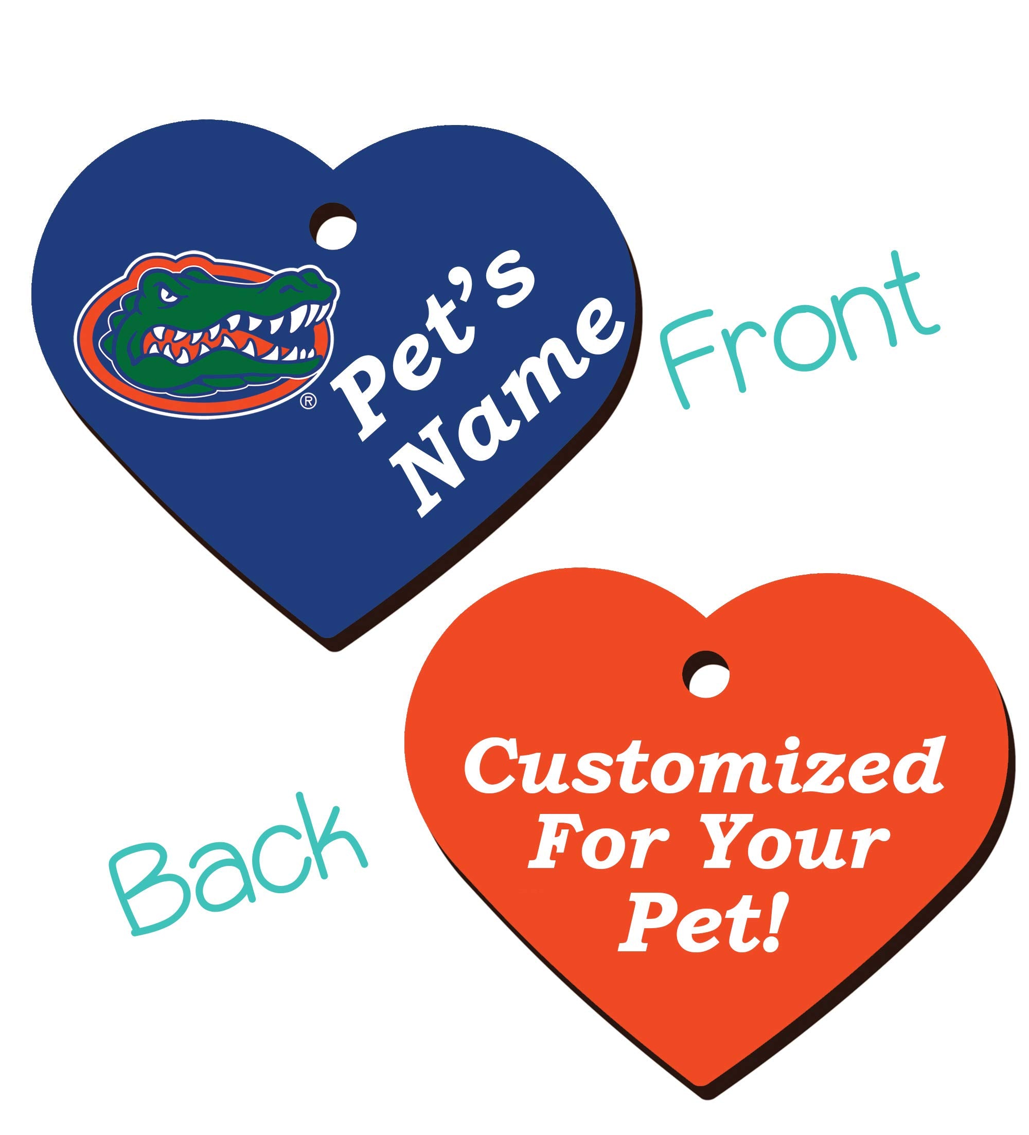 Ncaa Officially Licensed 2-Sided Pet Id Tag For Dogs & Cats Personalized For Your Pet (Florida)